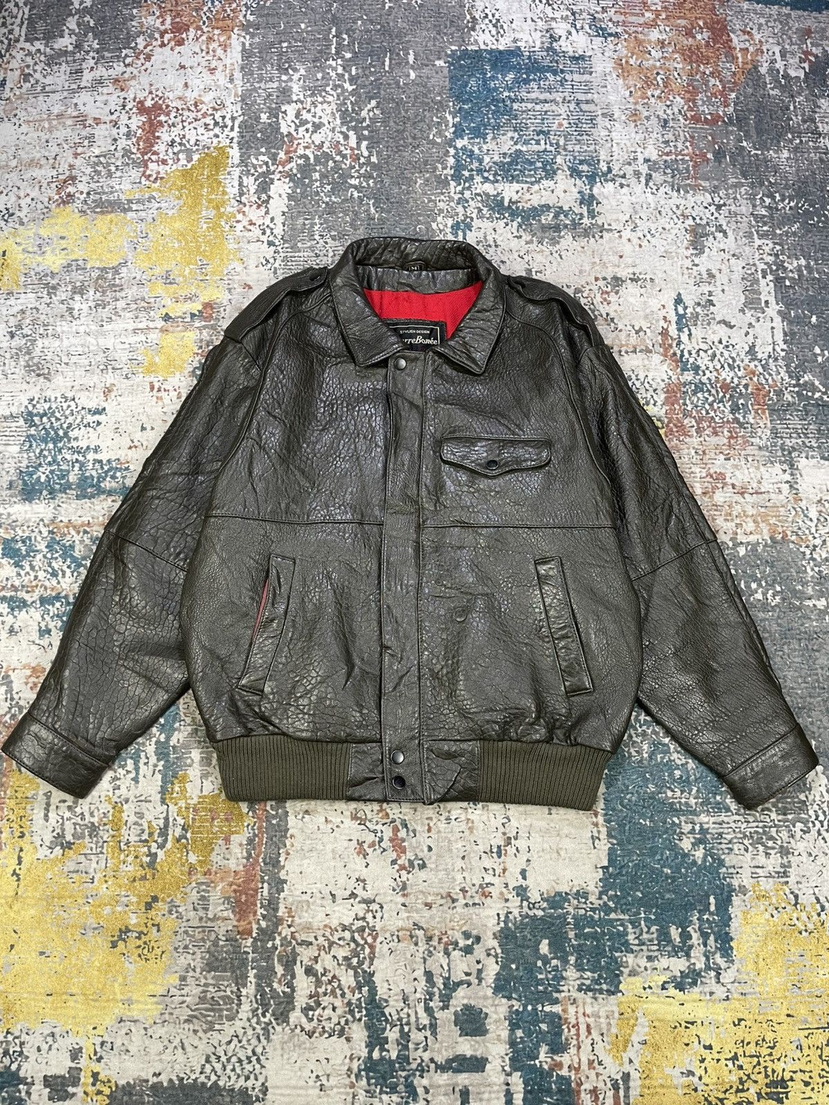 Genuine Leather Vtg Distressed Crumbled Sheepskin Leather Bombers Size US M / EU 48-50 / 2 - 5 Thumbnail