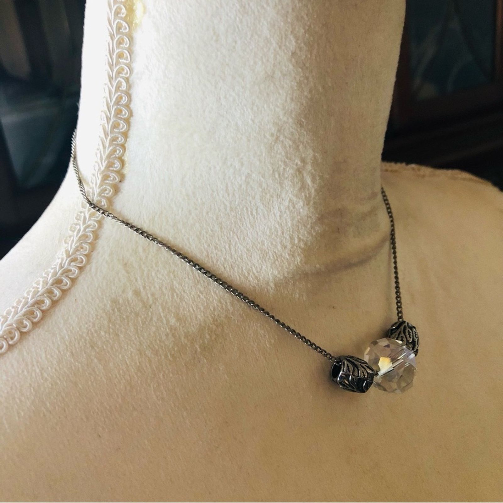 Vintage Vintage faceted aurora borealis crystal necklace Size ONE SIZE - 3 Thumbnail
