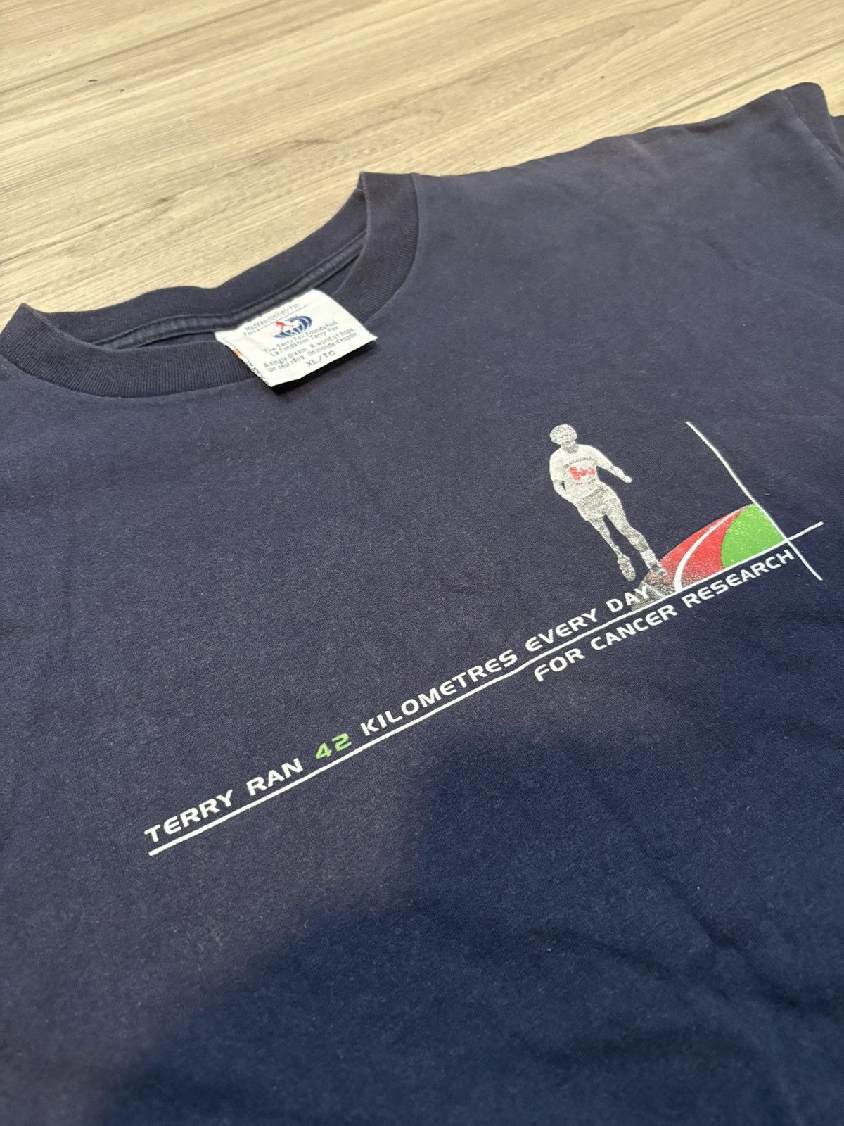 Vintage 1990s Vintage Terry Fox T-Shirt 90s Vintage Made in Canada T Size US XL / EU 56 / 4 - 2 Thumbnail