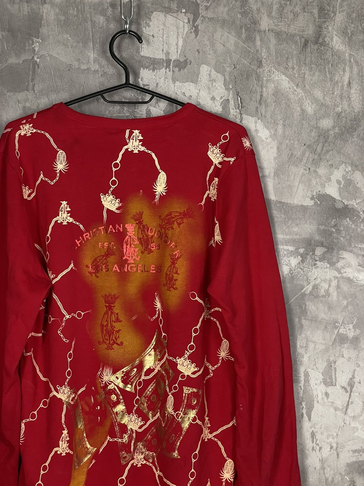 Ed Hardy × Vintage Vintage 00s Christian Audigier Printed Long sleeve T shirt Size XXL / US 16-18 / IT 52-54 - 12 Thumbnail