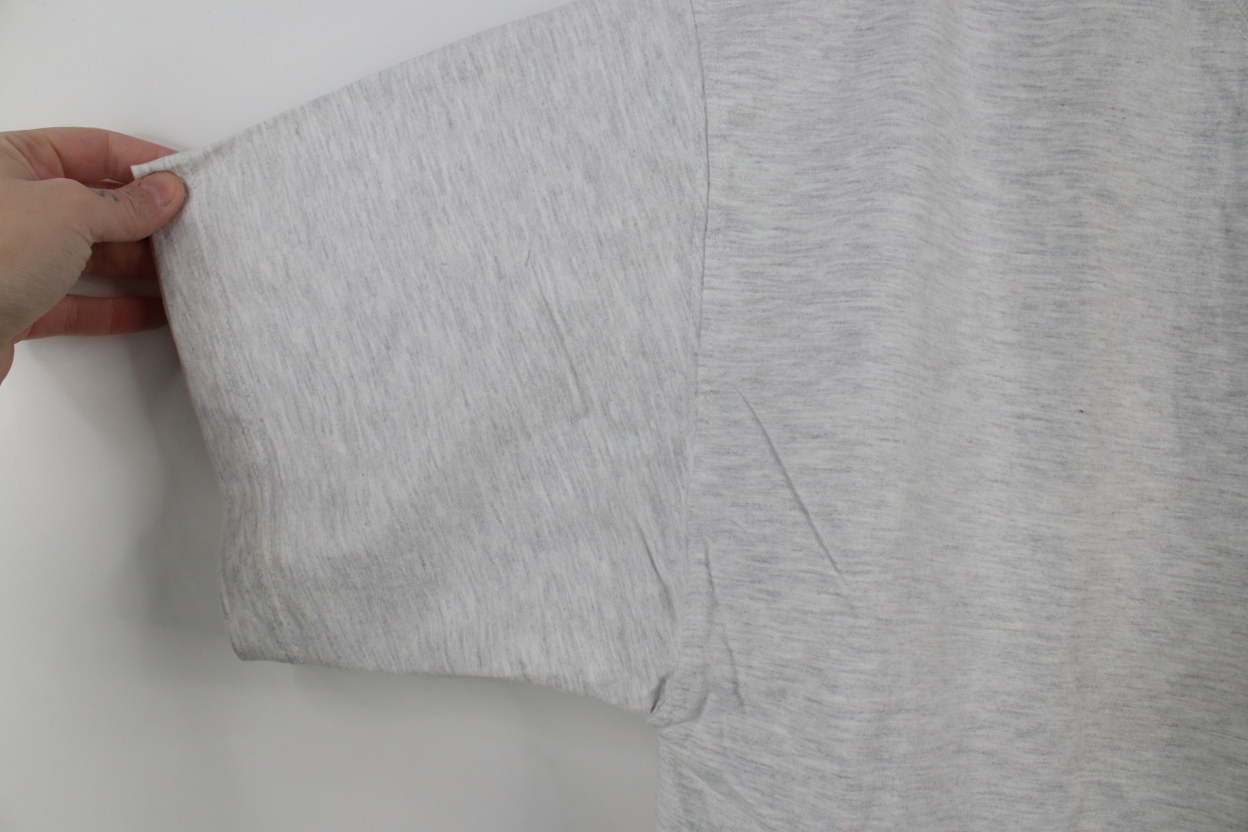 Vintage Vintage 90s Streetwear Heavyweight T-Shirt Heather Gray Size US L / EU 52-54 / 3 - 7 Thumbnail