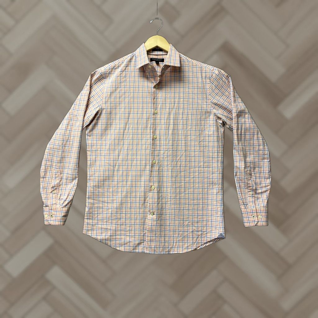 Banana Republic Banana Republic Button Shirt Men’s M Pink Blue Plaid Untucked Button-Down Collar Casual Size US M / EU 48-50 / 2 - 1 Thumbnail