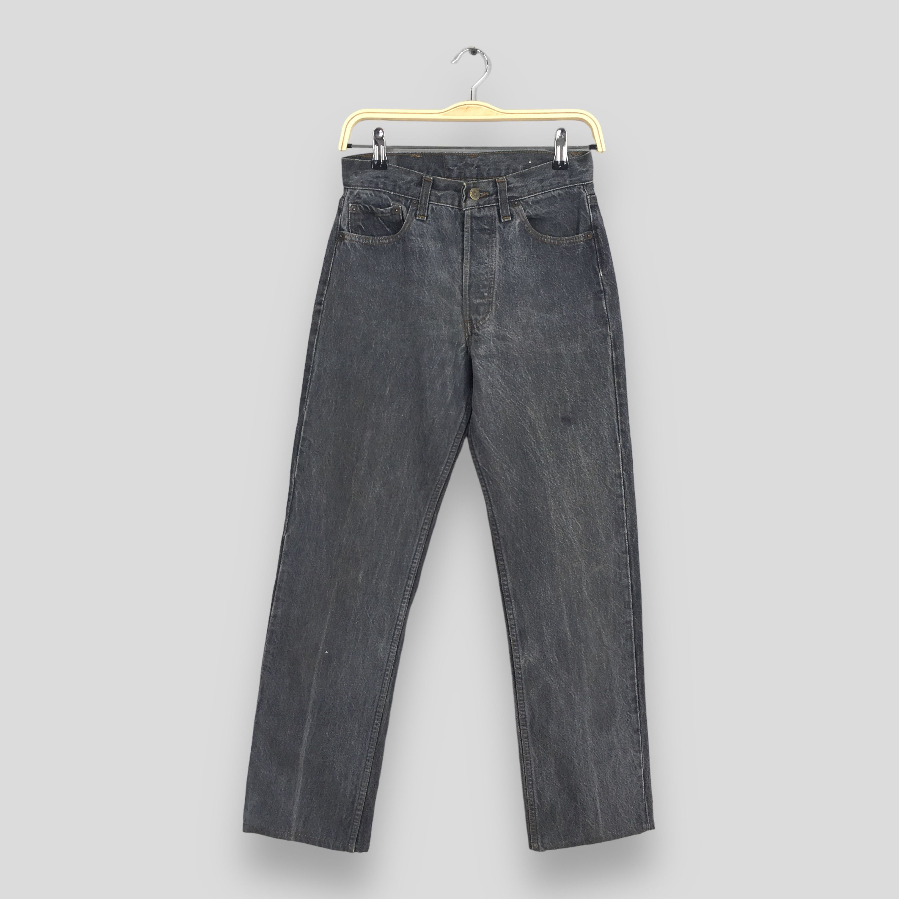 Levi's Size 26x28 Vintage 80s Levi's 501 Faded Black Jeans S130 Size 26" / US 2 / IT 38 - 1 Thumbnail