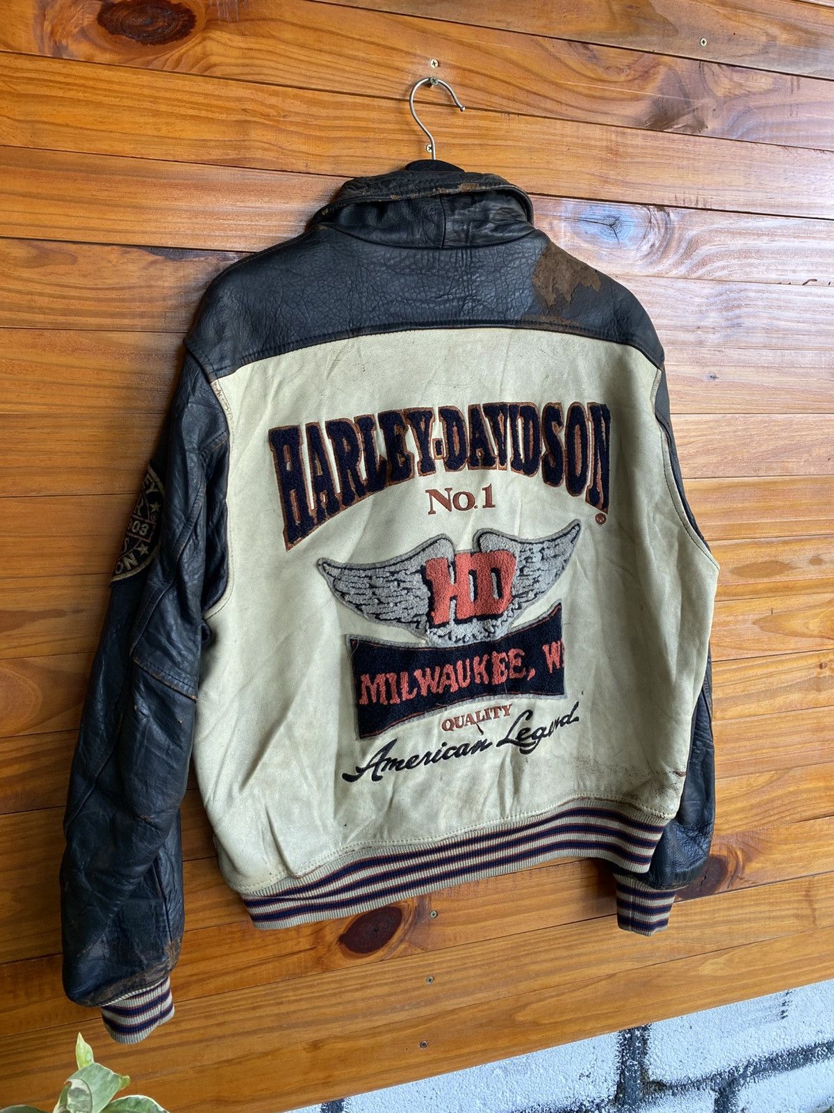 Harley Davidson Vintage Harley-Davidson Leather Distressed Biker Jacket Size US L / EU 52-54 / 3 - 17 Thumbnail