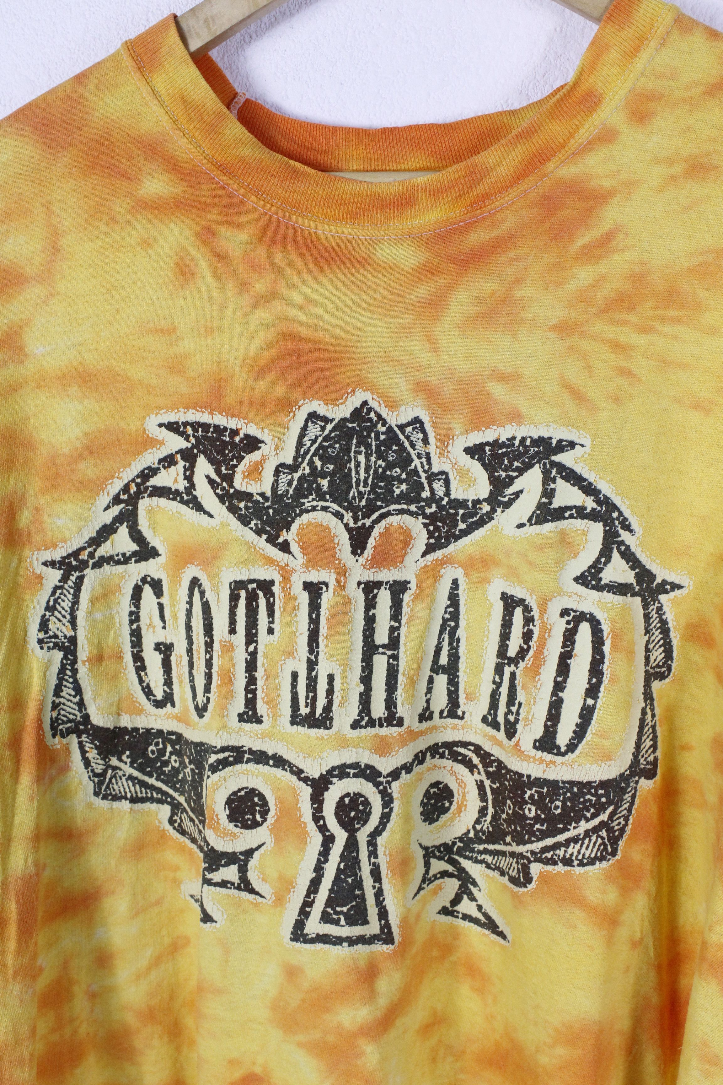 Band Tees × Vintage Vintage GOTTHARD Band Merch Tie Dye Graphic Tee T-shirt 90s Size US XXL / EU 58 / 5 - 2 Thumbnail