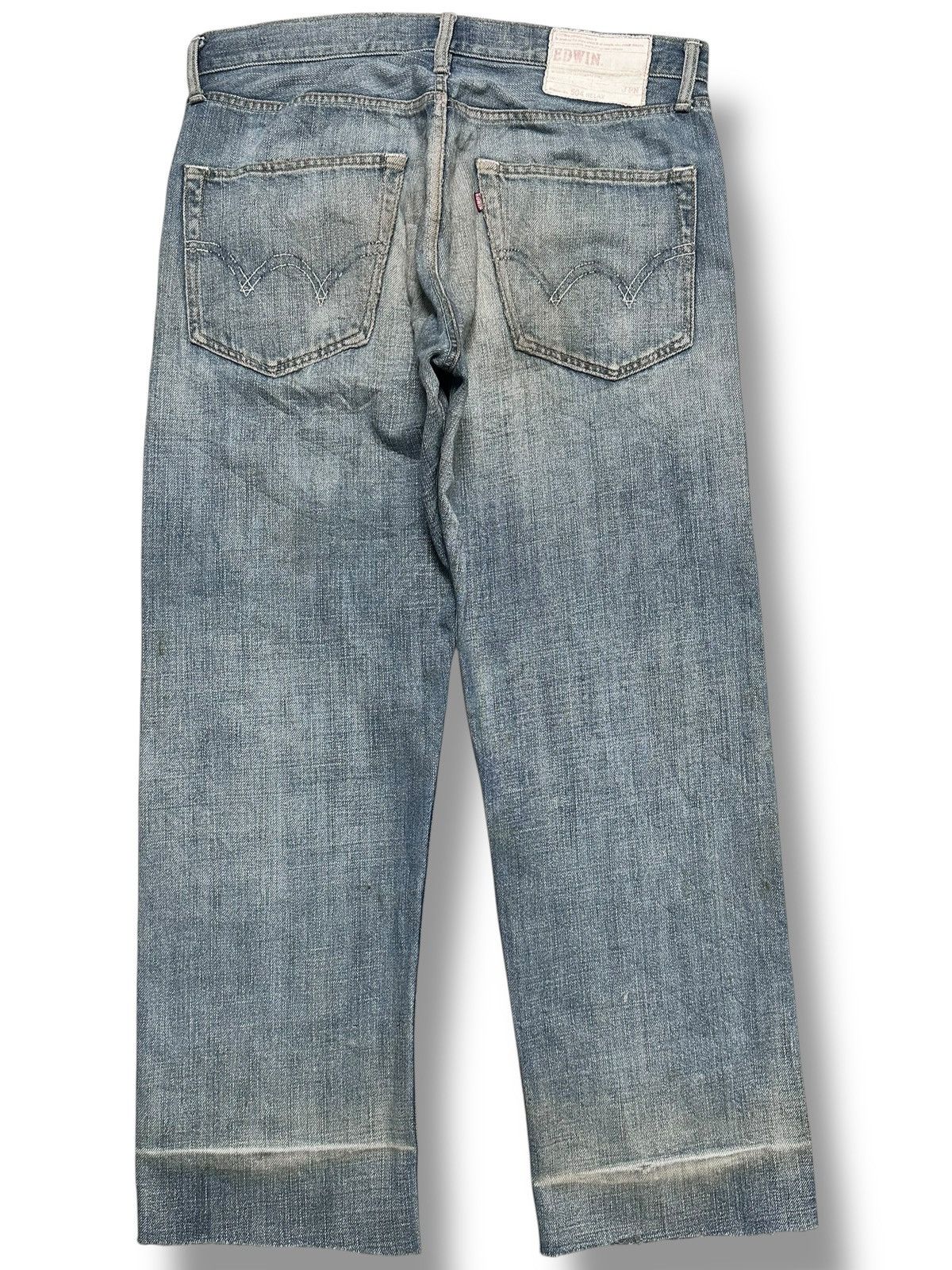 Edwin Edwin 506 Relax Vintage JPN Jeans With Natural Fading & Wear Size US 35 - 4 Thumbnail