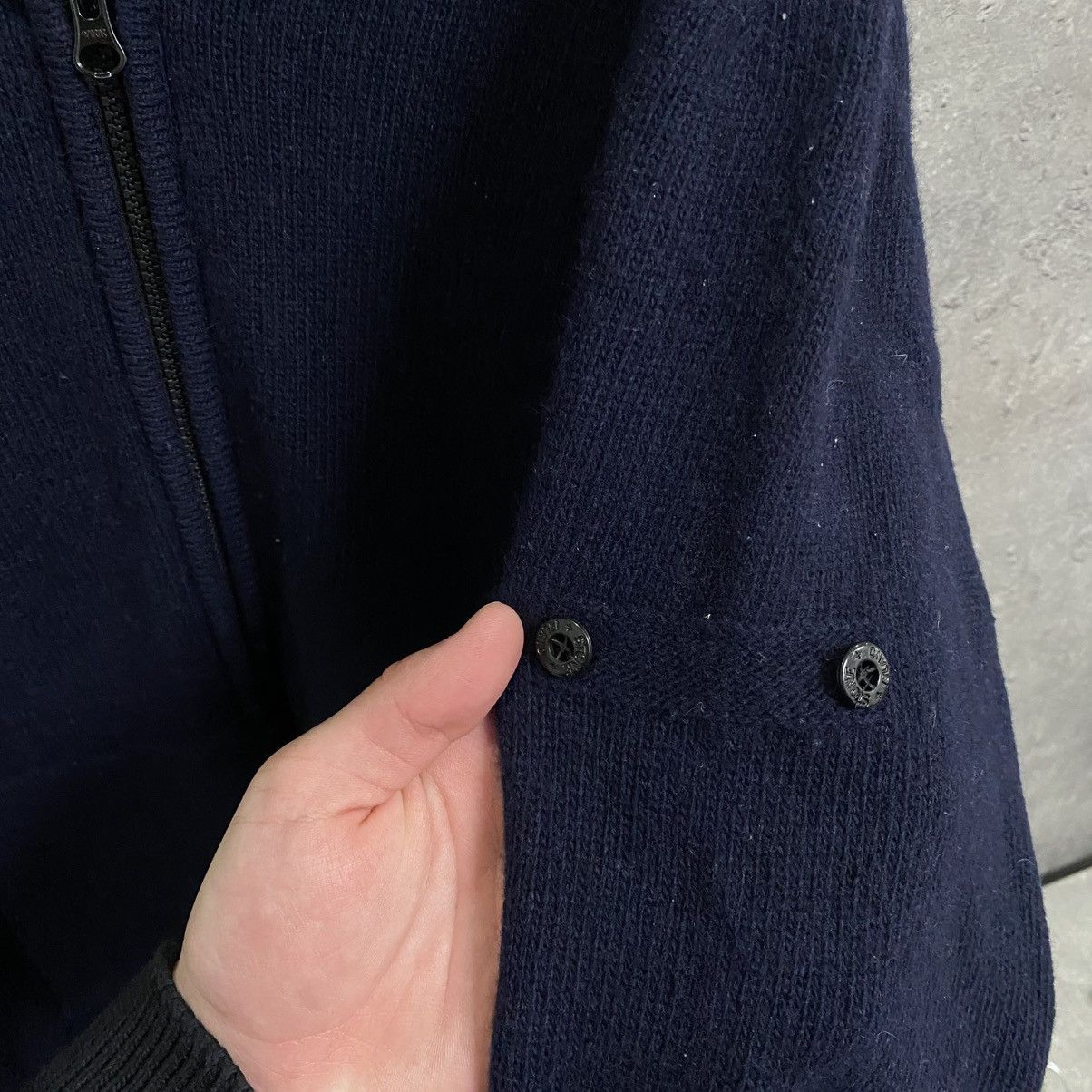 Stone Island Vintage Stone Island Wool Zip Hoodie Size US XXL / EU 58 / 5 - 8 Thumbnail