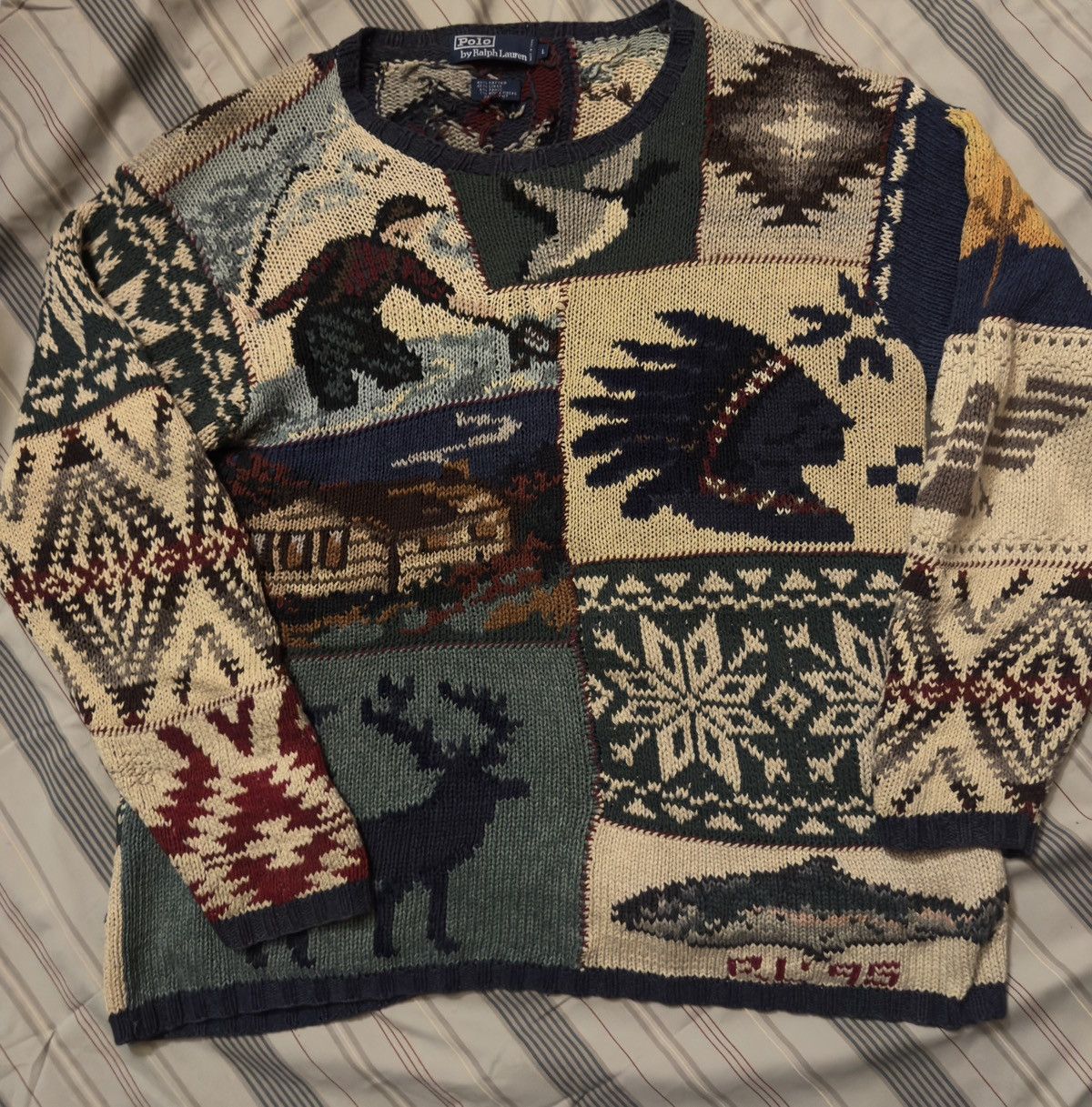 1995 Polo Ralph Lauren Patchwork Sweater