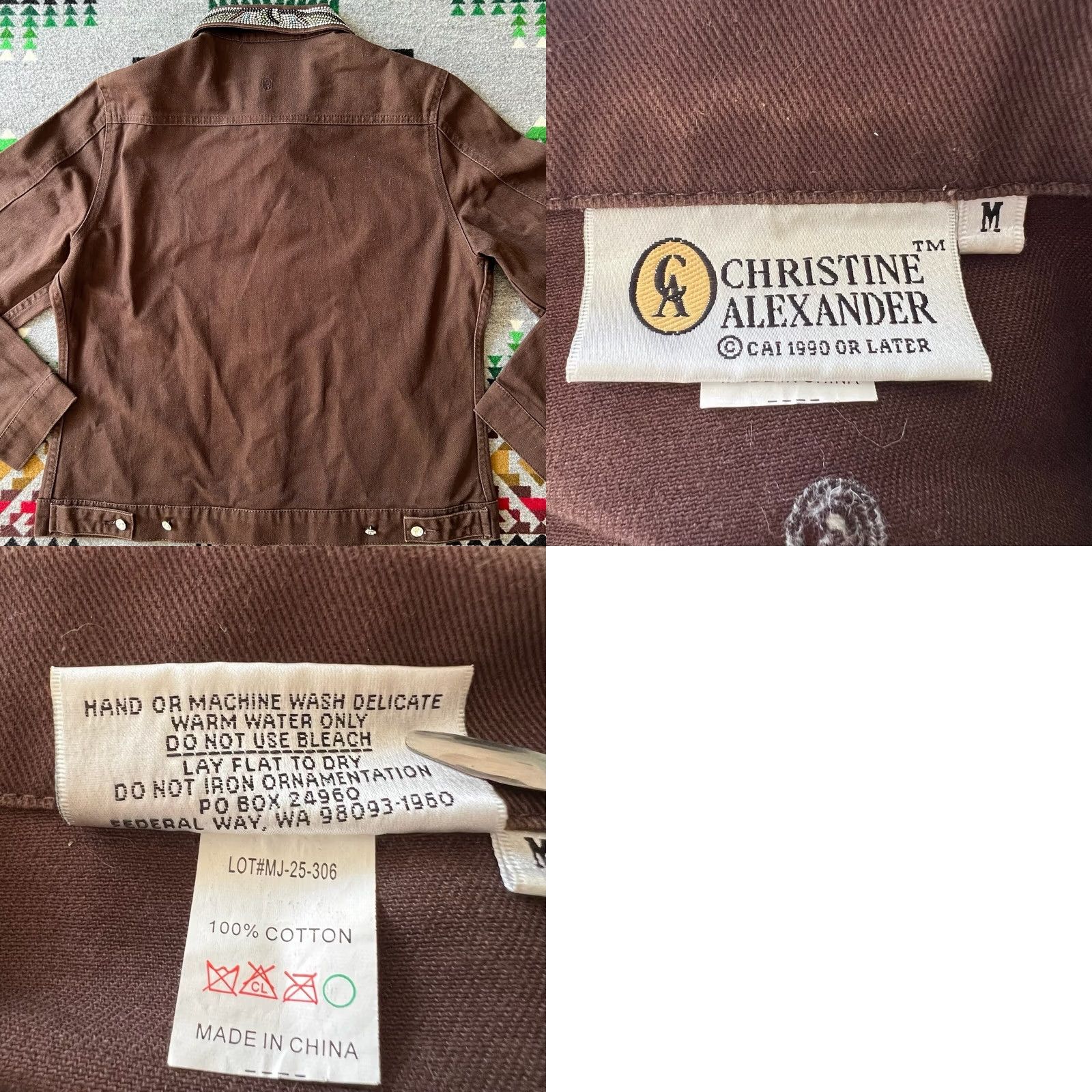 Denime Christine Alexander Denim Jacket Womens Medium Rhinestone Western D7 Size M / US 6-8 / IT 42-44 - 8 Thumbnail