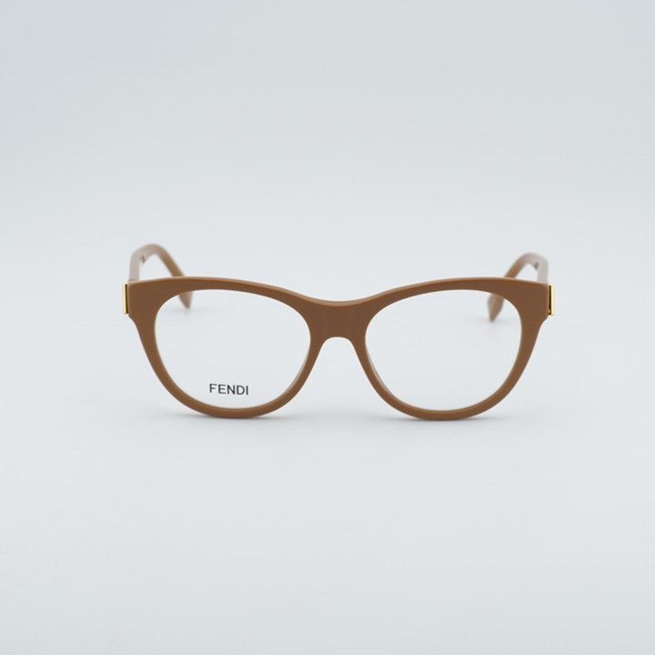 Fendi Fendi FE50101I 045 Eyeglasses Brown 53mm Cat Eye Frame Size ONE SIZE - 6 Thumbnail