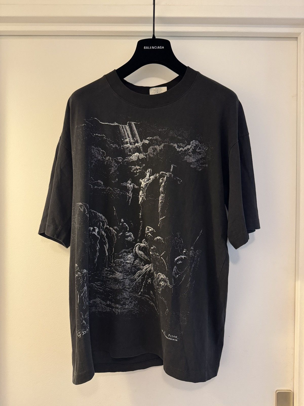 Vintage *RARE* 90s VINTAGE GUSTAVE DORE ART TEE GOD JESUS BIBLE TEE Size US XL / EU 56 / 4 - 1 Thumbnail
