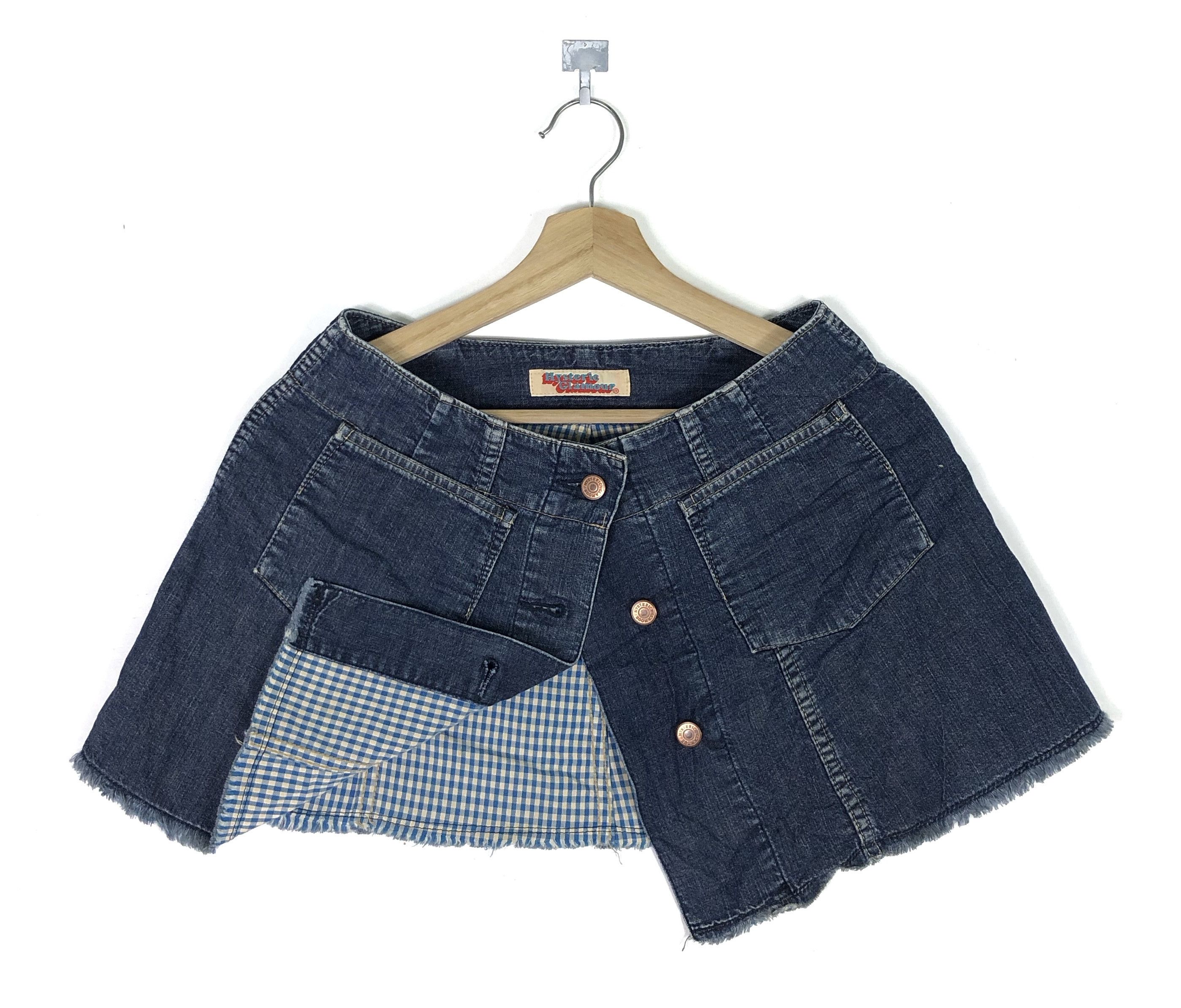 Hysteric Glamour RARE🔥VINTAGE 90’S HYSTERIC DENIM WRAP BUTTONED MINI SKIRT Size 27" / US 4 / IT 40 - 2 Thumbnail