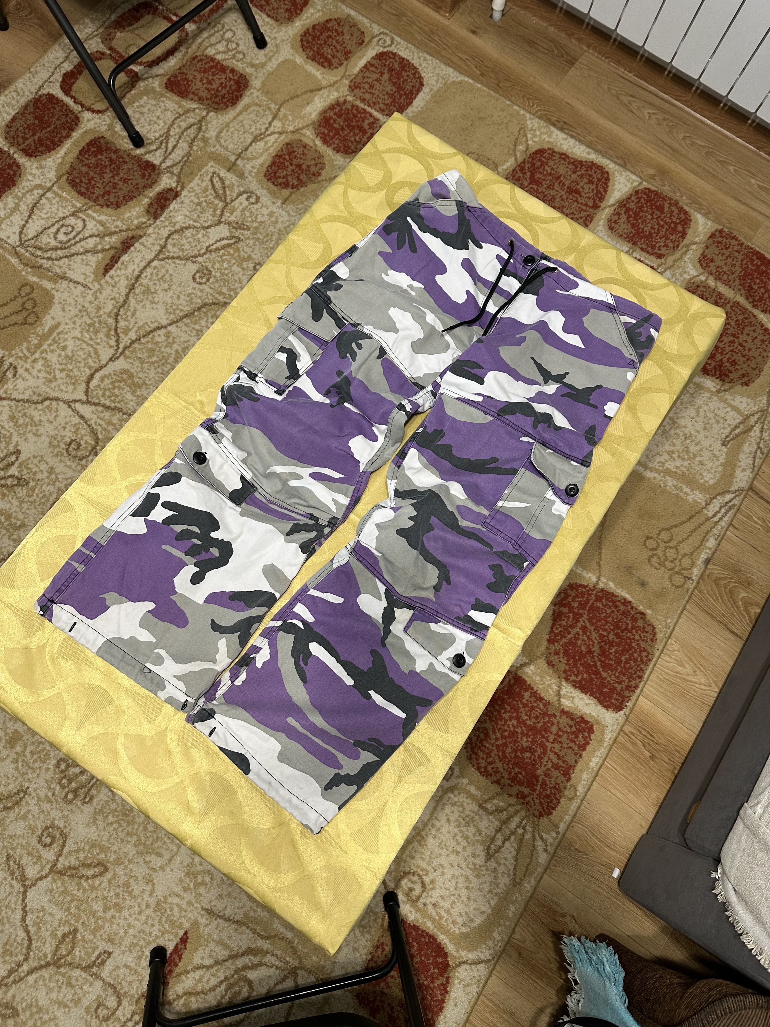 Other ❌LAST DROP ❌Camo Wide Leg Cargo Pants, Military Style Pants Size US 30 / EU 46 - 1 Thumbnail