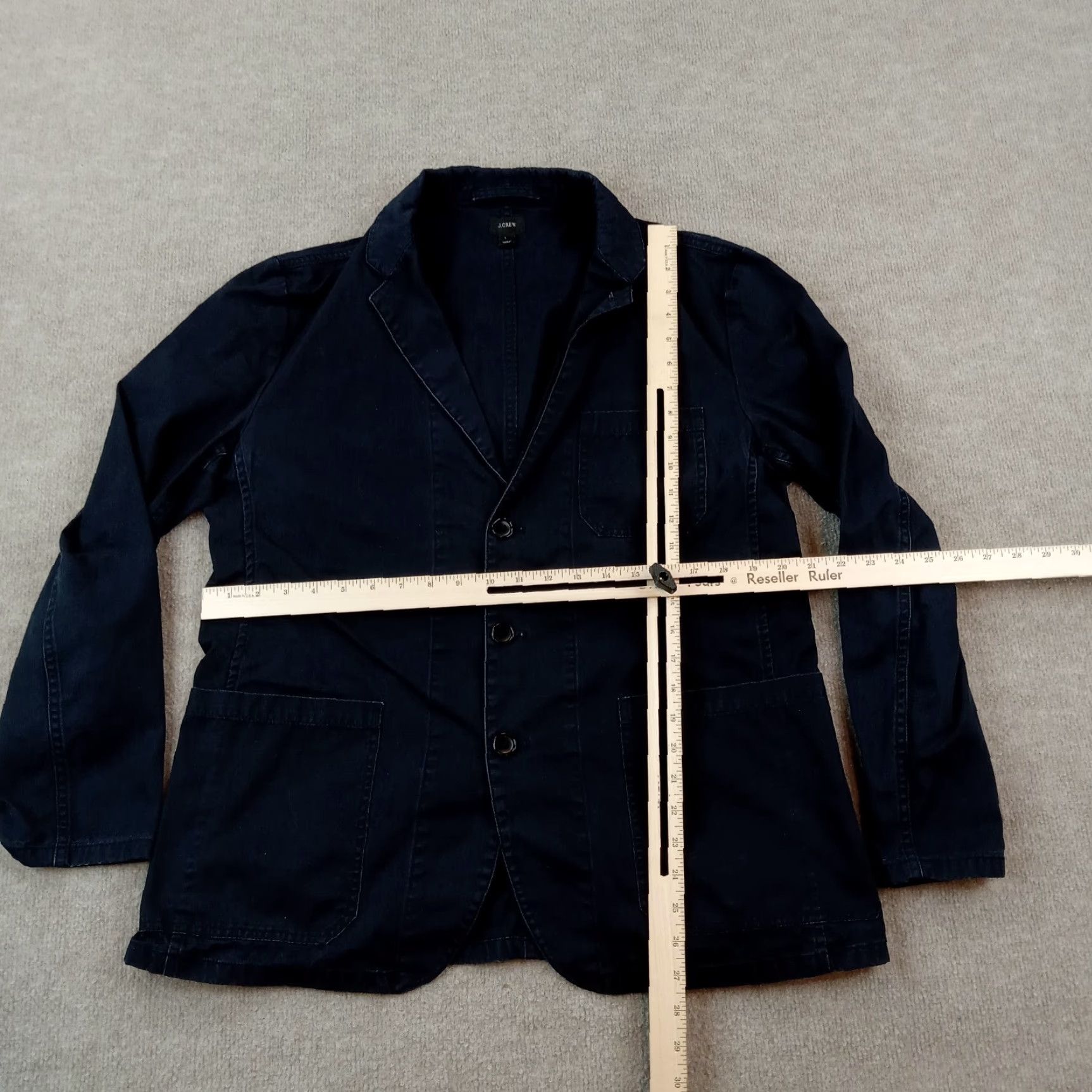 J.Crew J.Crew Womens Large Blue Long Sleeve Button Front Casual Jacket Size L / US 10 / IT 46 - 2 Thumbnail