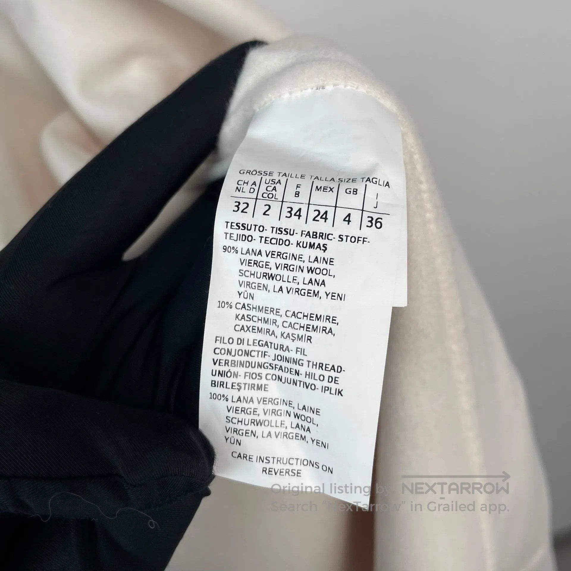 Max Mara Max Mara White Cashmere Wool Tweed Hem Button Long Coat Ja Size 4XL / US 24-26 - 6 Thumbnail