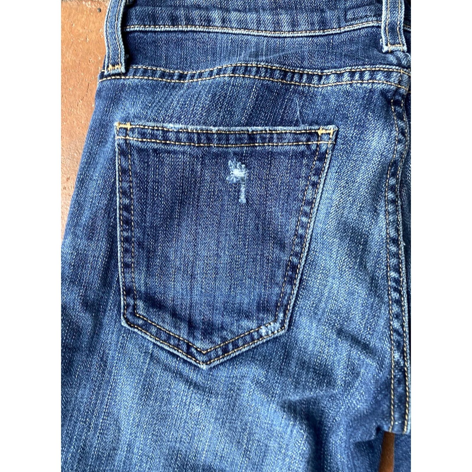 Vintage Current/Elliott Skinny Jeans Womens 24 Blue Distressed Low Rise 5-Pocket Denim Slim 28 Inseam Medium Wash Size 42" / US 20 - 6 Thumbnail
