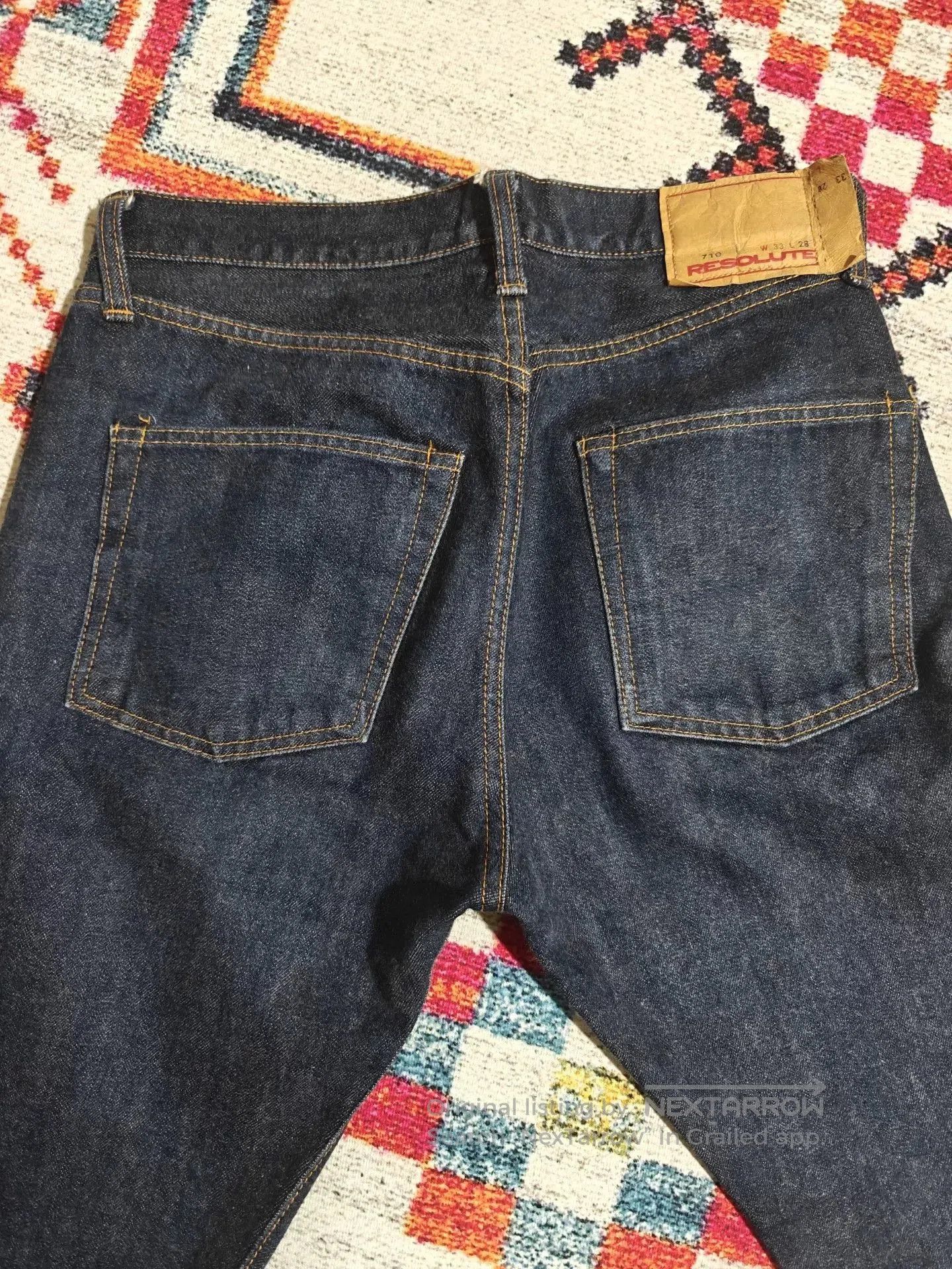 RESOLUTE RESOLUTE 710 Retro Slim Straight Raw Jeans. Size US 32 / EU 48 - 6 Thumbnail