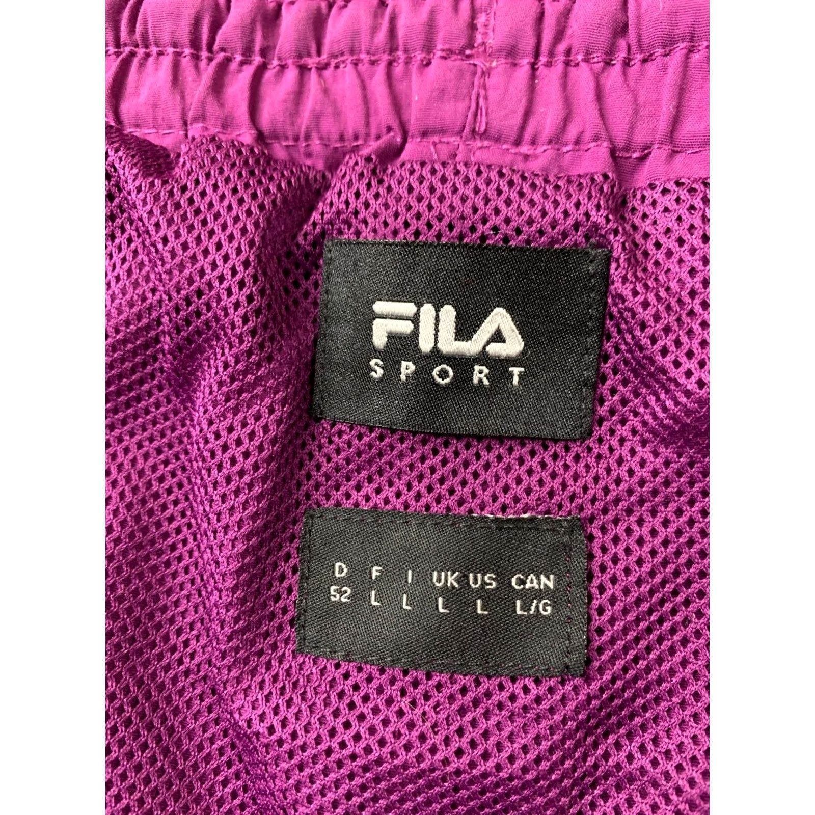 Fila FILA SPORT ORIGINAL MEN BEACH SHORTS L Purple Mint Pink Solid Logo Beach Size US 33 - 4 Thumbnail