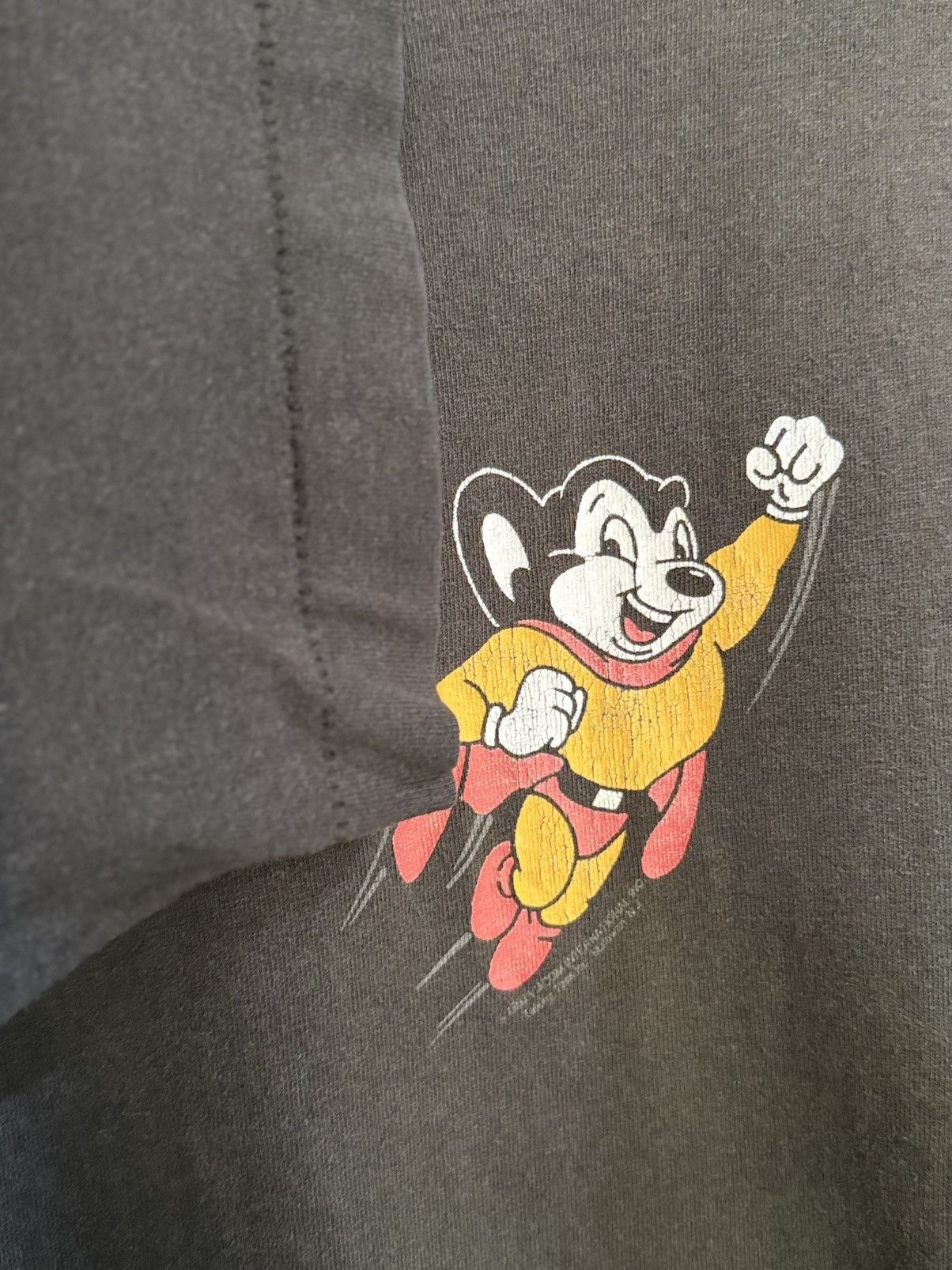 Cartoon Network Vintage 90s Mighty Mouse Canter Seperhero Sun Faded Tee Size US L / EU 52-54 / 3 - 6 Thumbnail
