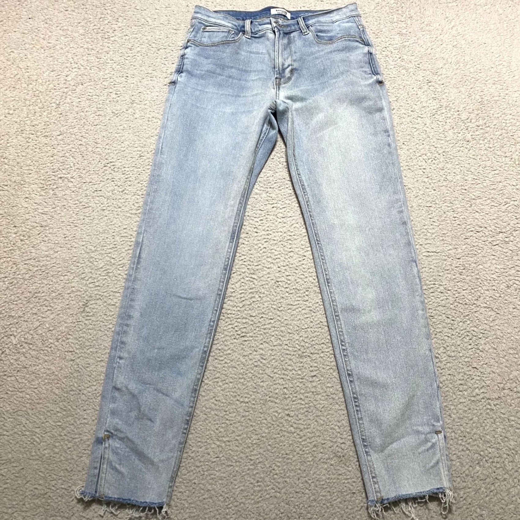 Vintage Kensie Womens Jeans Blue Denim Medium Wash Kelsey High Rise Skinny Raw Hem Size 4 Size 27" / US 4 / IT 40 - 2 Thumbnail
