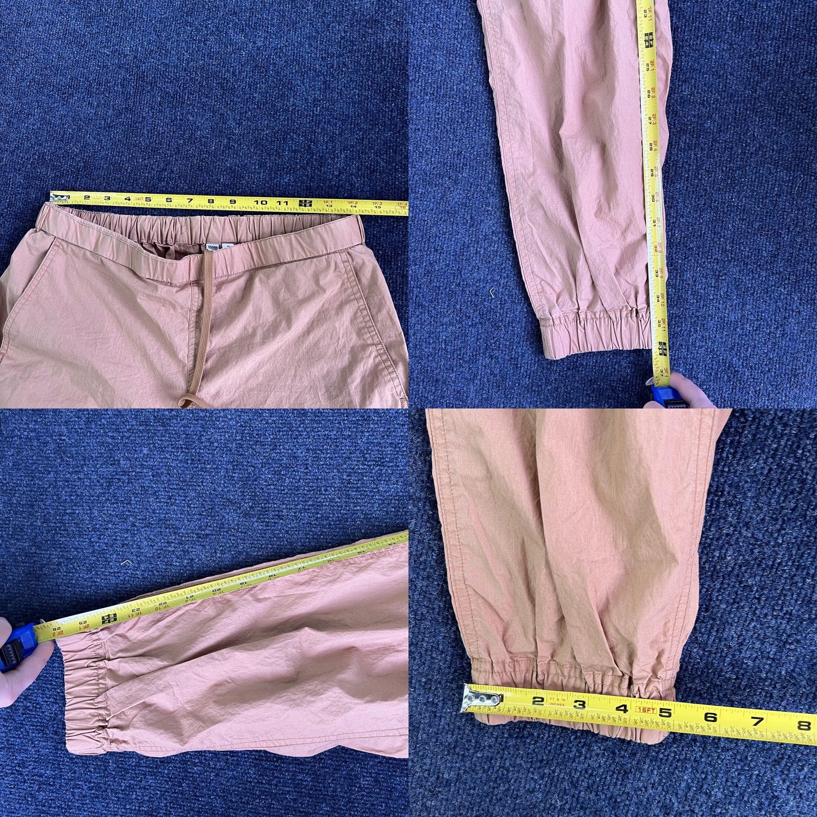 Uniqlo Uniqlo Jogger Pants Mens M Beige Elastic Waist Tapered Cuffed Cotton / Casual Travel / Pockets / Regular Fit / 28-29in Waist Size US 31 - 8 Thumbnail