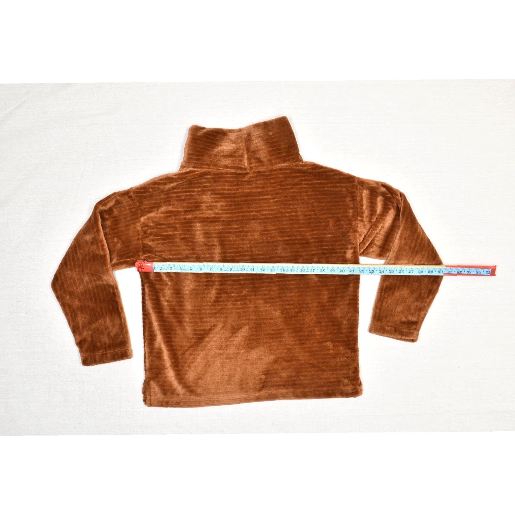Loft LOFT Brown Velour Ribbed Cowl Neck Pullover Top Sweater M Medium Women Size M / US 6-8 / IT 42-44 - 4 Thumbnail