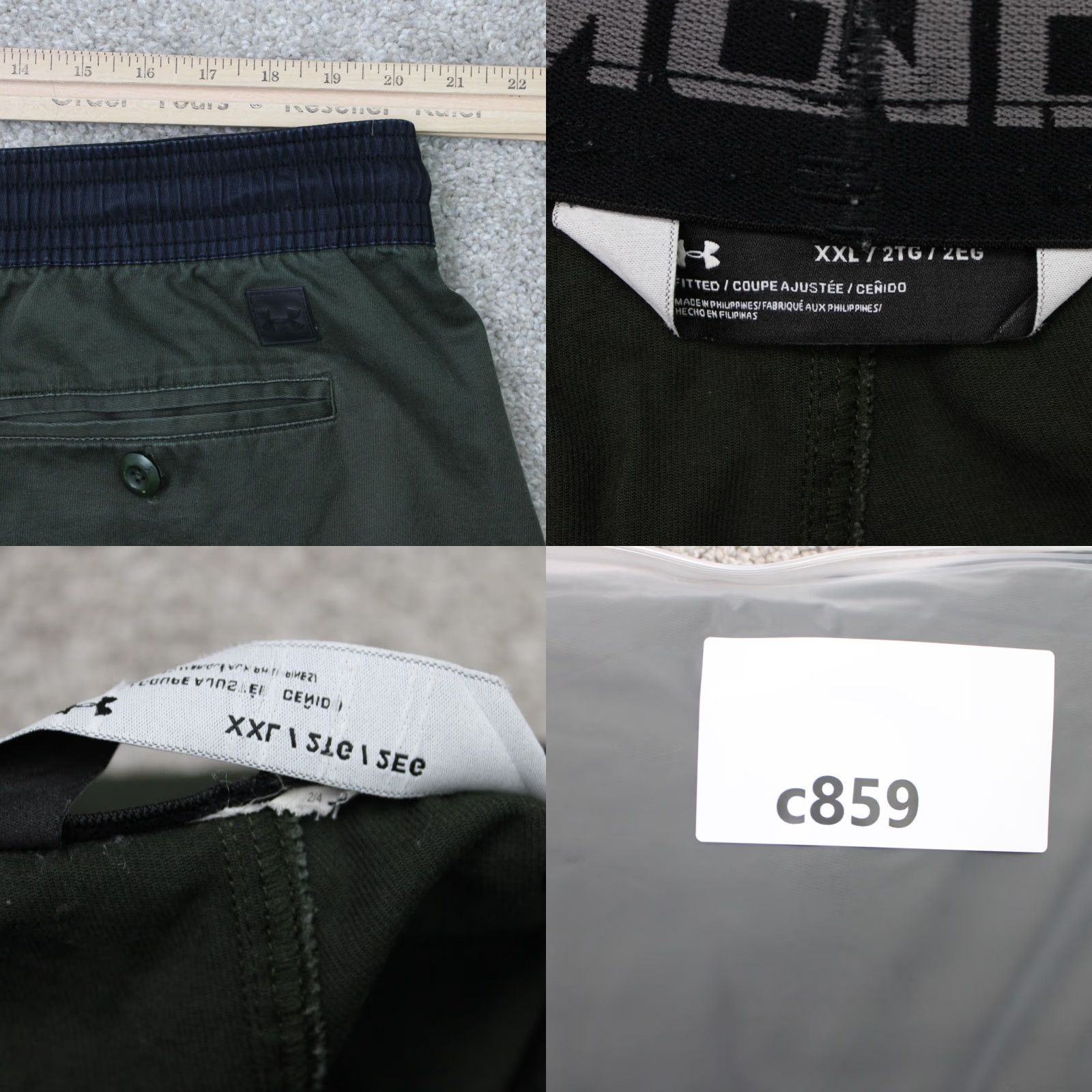 Under Armour Under Armour Pants Mens 2XL Green Jogger with Pockets Elastic Waist Size US 39 - 8 Thumbnail