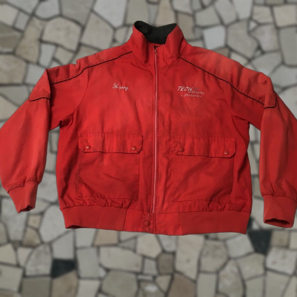 Vintage King Louie Pro Fit VTG Jacket L Red Zip Embroidered USA Windbreaker MENS Size US L / EU 52-54 / 3 - 1 Thumbnail