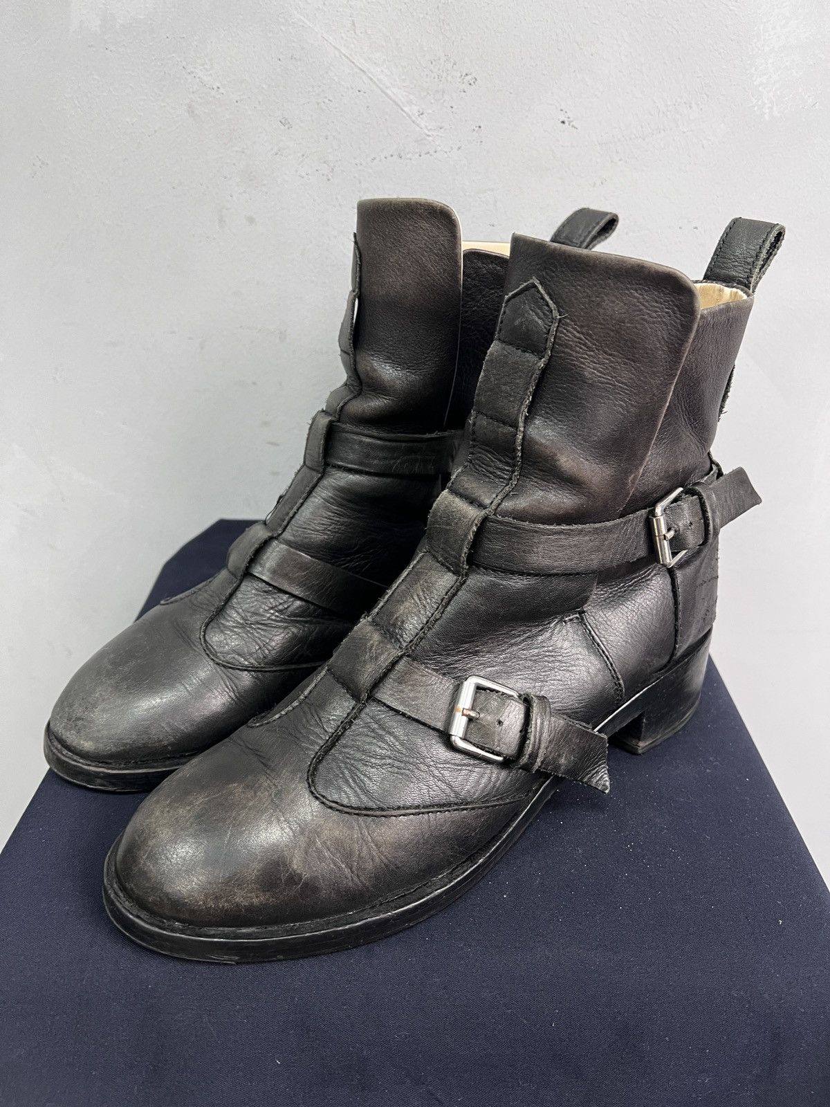 Diesel Belted diesel leather boots hedi slimane style avant garde Size US 8 / EU 41 - 7 Thumbnail