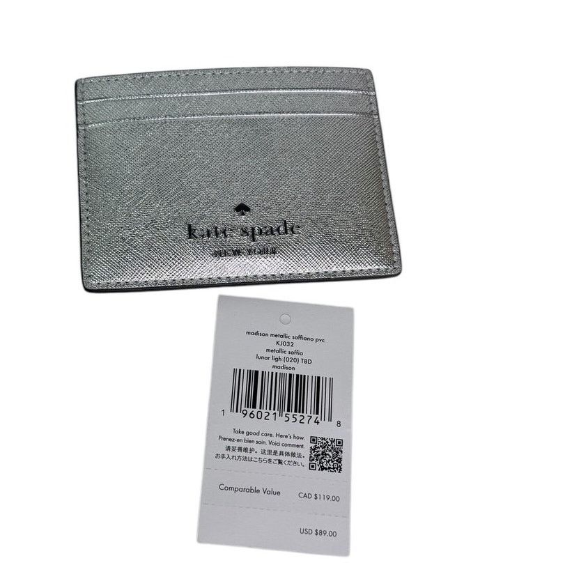 Kate Spade Kate Spade Madison Metallic Small Slim Card Holder Size ONE SIZE - 6 Thumbnail