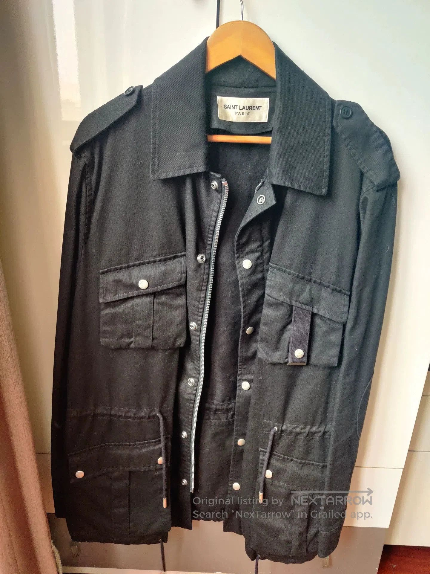 Saint Laurent Paris Saint Laurent Black Safari Jacket. Size US L / EU 52-54 / 3 - 1 Thumbnail