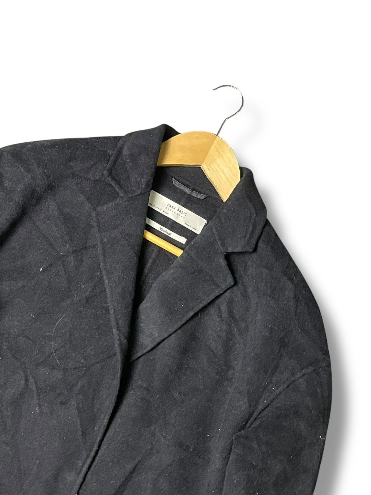 Designer × Vintage × Zara ZARA BASIC OUTERWEAR WOOL LONG COAT (85) Size US XS / EU 42 / 0 - 2 Thumbnail