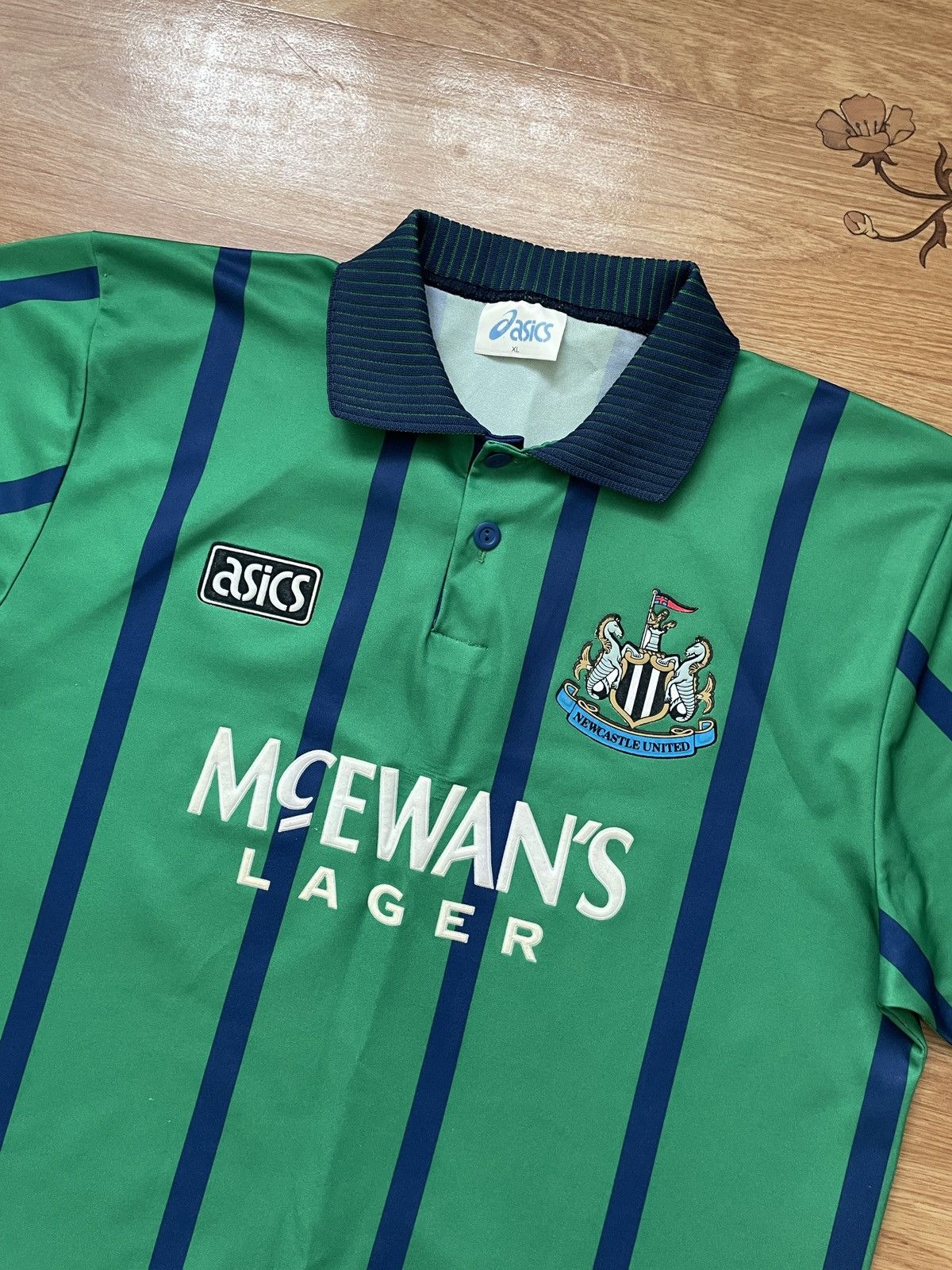 Asics NEWCASTLE UNITED 1994 1995 AWAY FOOTBALL SOCCER JERSEY ASICS Size US XL / EU 56 / 4 - 2 Thumbnail