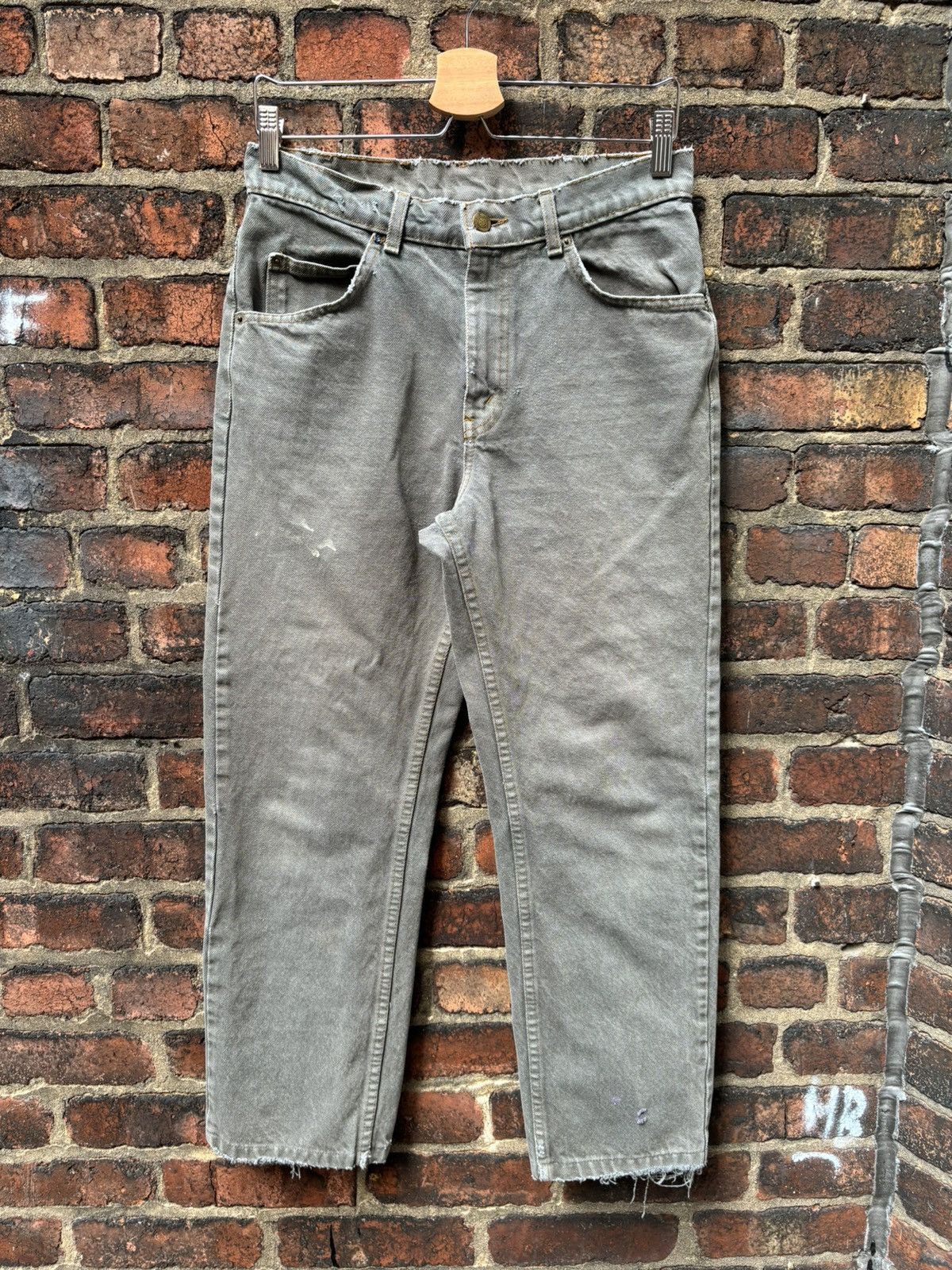 Jean × Vintage Vintage 1990s Faded Green Denim Jeans Size US 30 / EU 46 - 1 Thumbnail