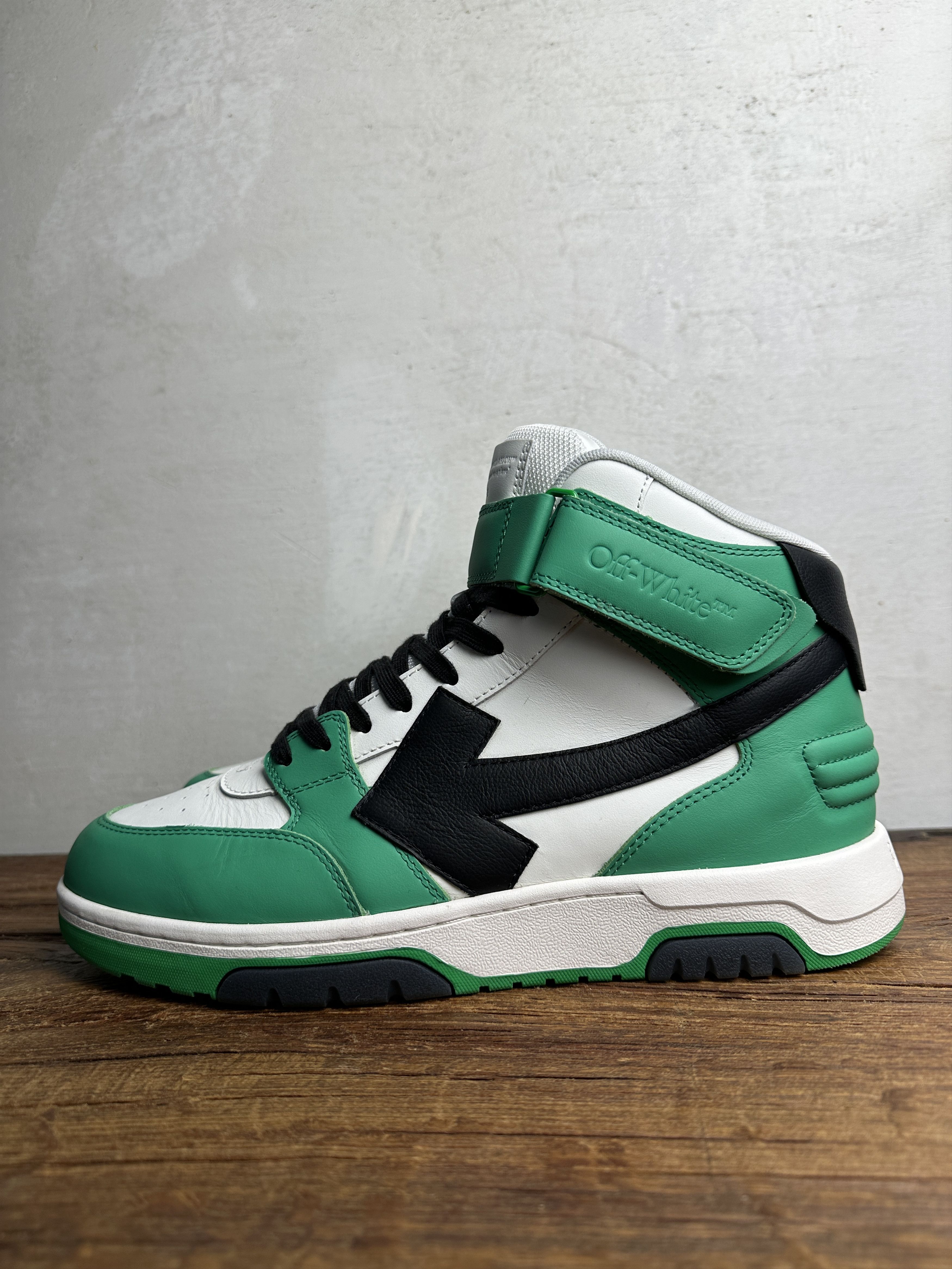 Off-White OFF-WHITE OUT OF OFFICE MID TOP LEA in green Size US 11 / EU 44 - 2 Thumbnail
