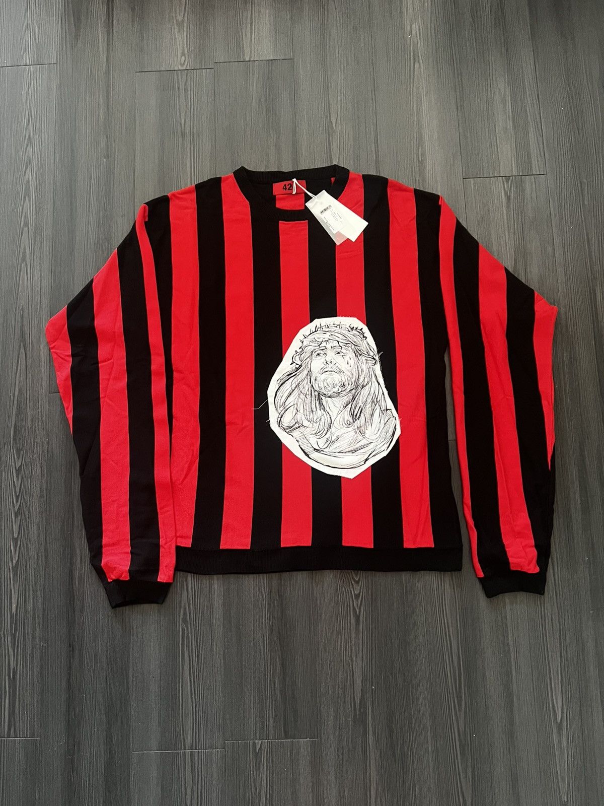 424 424 Long Sleeve Stripped Jersey Sweater. Size US L / EU 52-54 / 3 - 1 Thumbnail