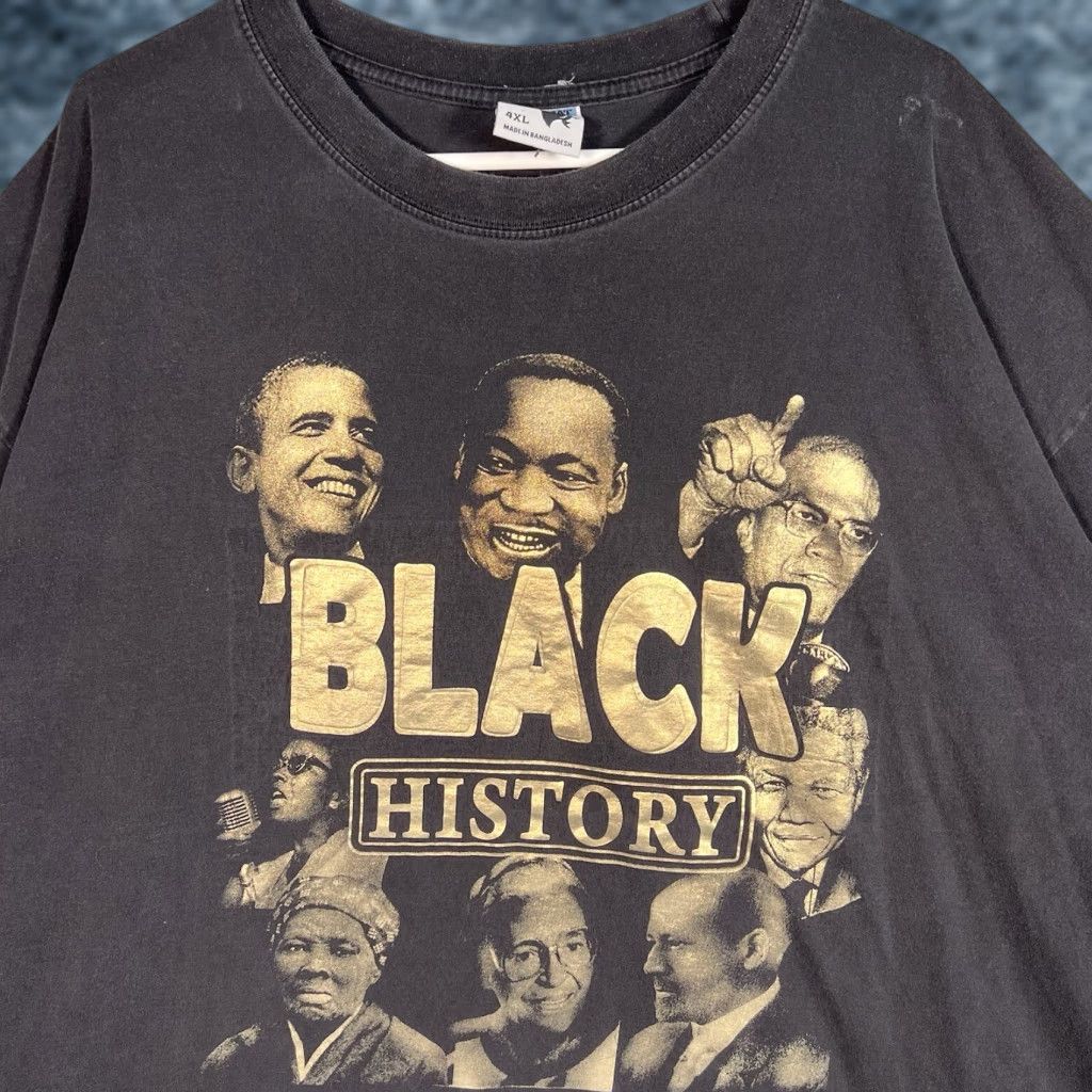 Vintage Phat Doc Black History Obama King Jr Malcolm X T Shirt Adult 4XL Black Mens Size US XXL / EU 58 / 5 - 1 Thumbnail