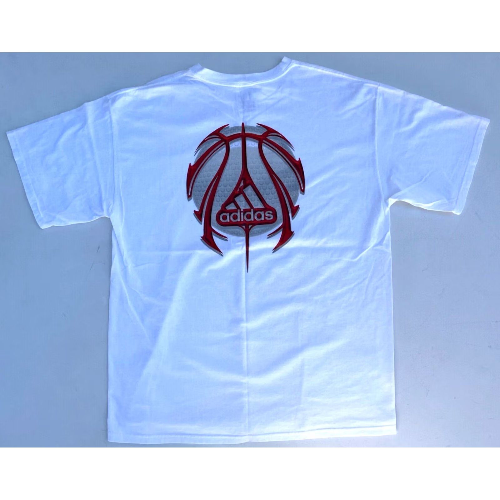 Adidas Adidas Men’s Vintage Basketball T-Shirt Short Sleeve Sz L White Double-Sided Crew Neck 2004 Sports Vintage Mens Size US L / EU 52-54 / 3 - 2 Thumbnail