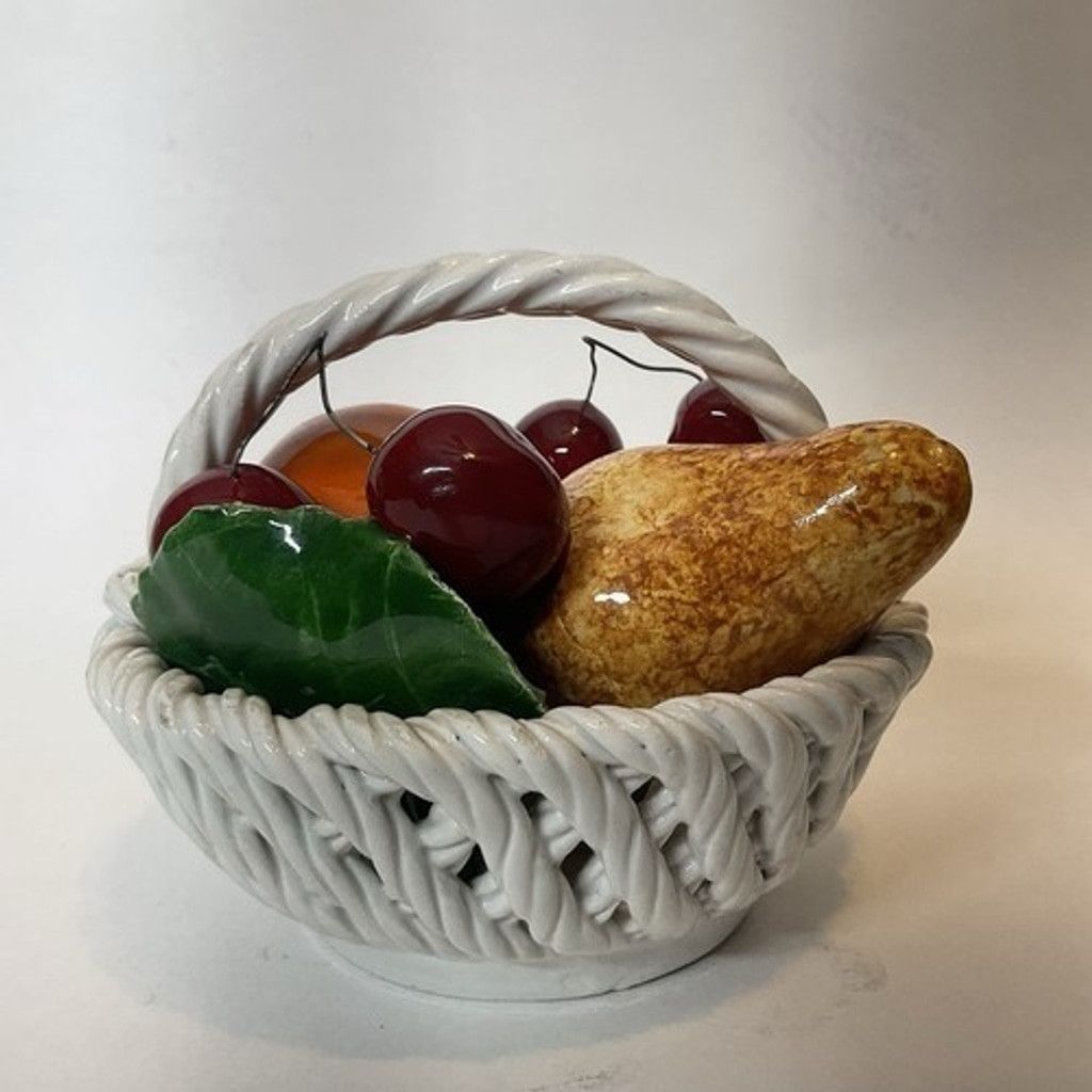 Other VTG Bassano Capodimonte Italy Ceramic Fruit Basket Figurine Size ONE SIZE - 8 Thumbnail