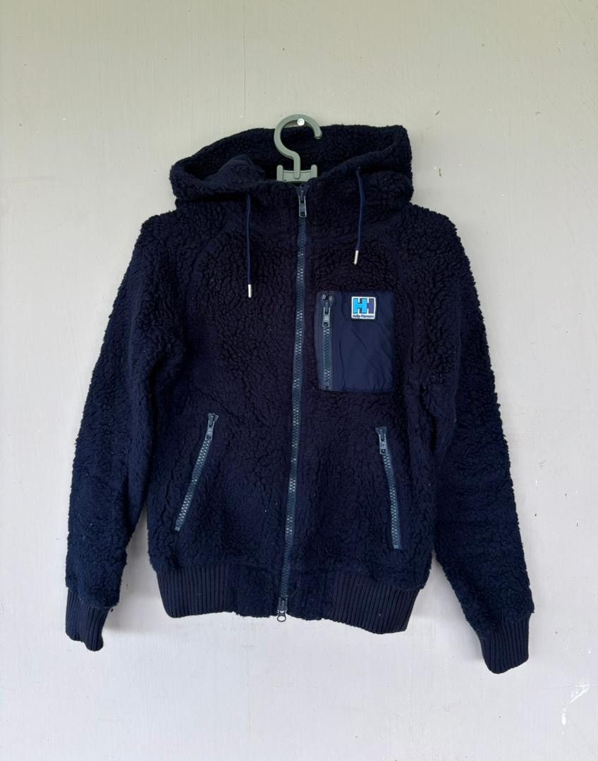 Vtg Helly hansen Sherpa Fleece Jacket With Hoodies Design