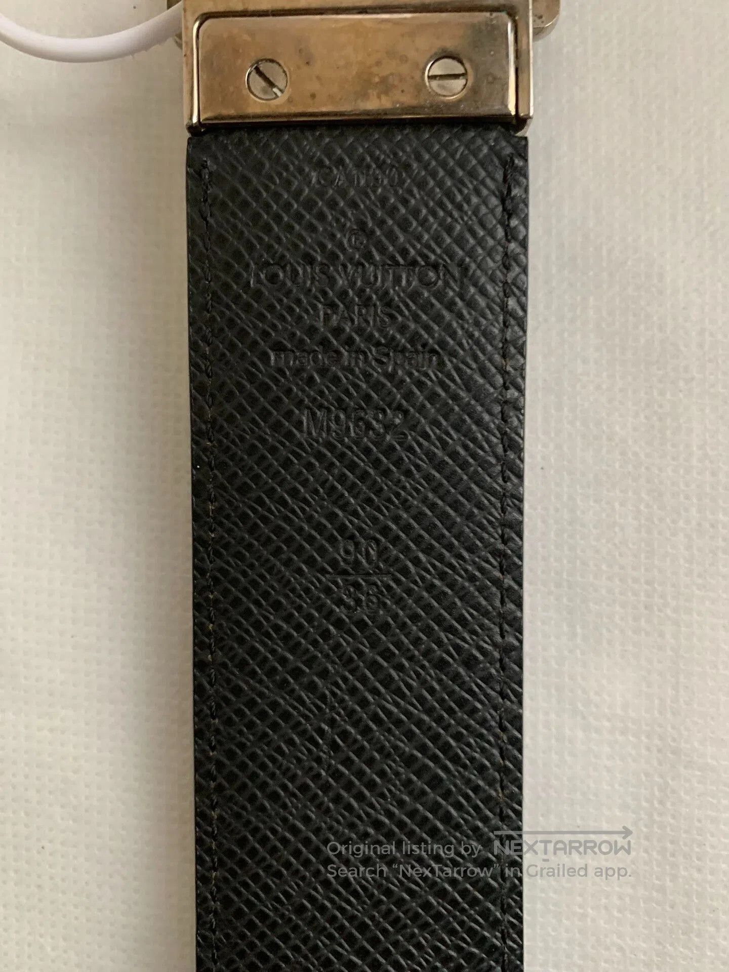 Louis Vuitton LV Checkerboard Men's Belt. Size ONE SIZE - 3 Thumbnail