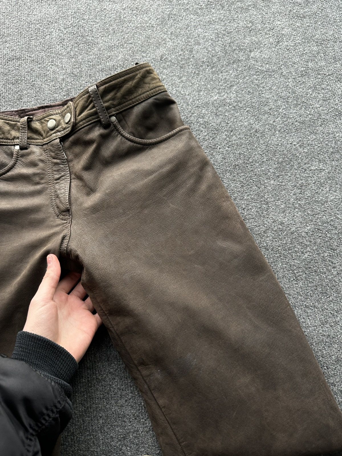 Other 🚨GRAIL MEN LEATHER PANTS Y2K WESTERN MOTORCYCLE Size US 29 - 8 Thumbnail