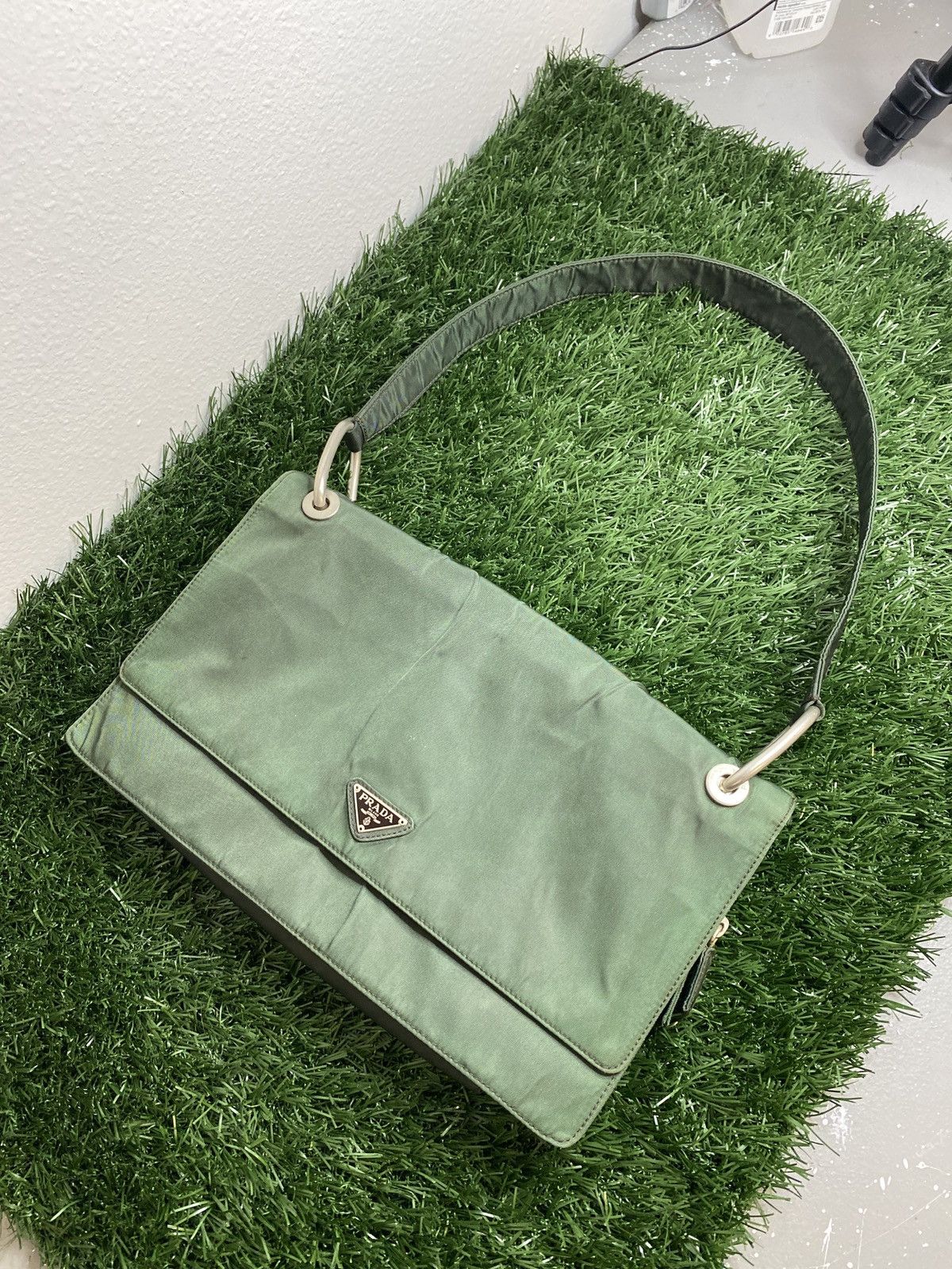 Prada Prada Nylon Rare Single Flap Shoulder Bag Size ONE SIZE - 1 Thumbnail