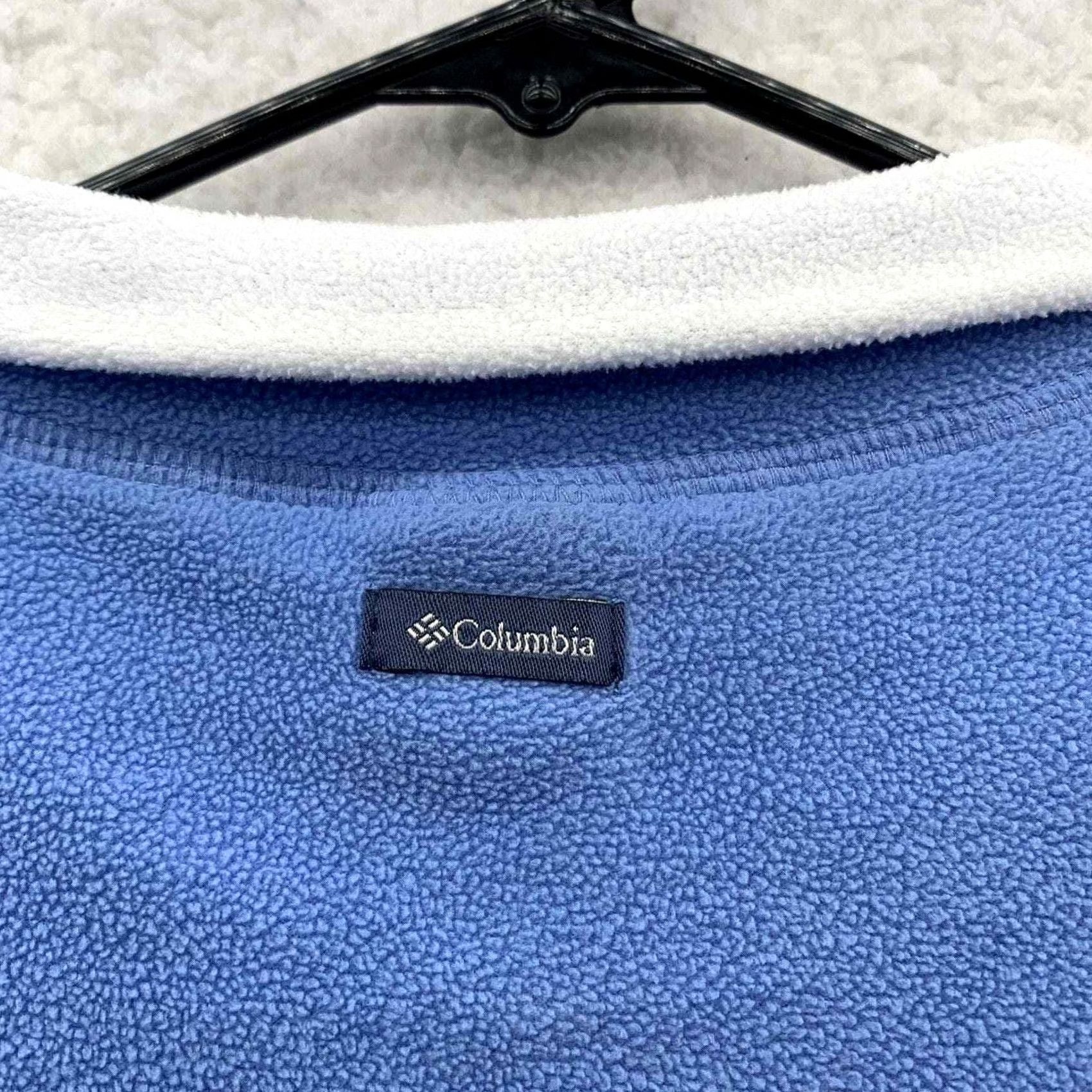 Vintage Columbia Fleece Jacket Womens XL Blue 1/4 Zip Lightweight Hiking Outdoors Size XL / US 12-14 / IT 48-50 - 6 Thumbnail