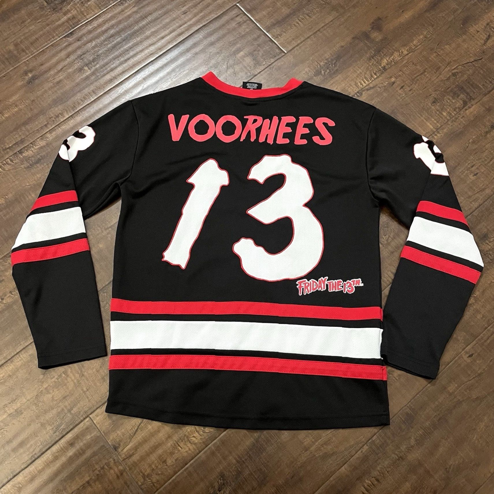 Vintage Bioworld Friday the 13th Jason Voorhees Hockey Jersey Shirt Men S Black Long Sleeve Jersey Halloween Horror 80s 90s Movie Character Size US S / EU 44-46 / 1 - 4 Thumbnail