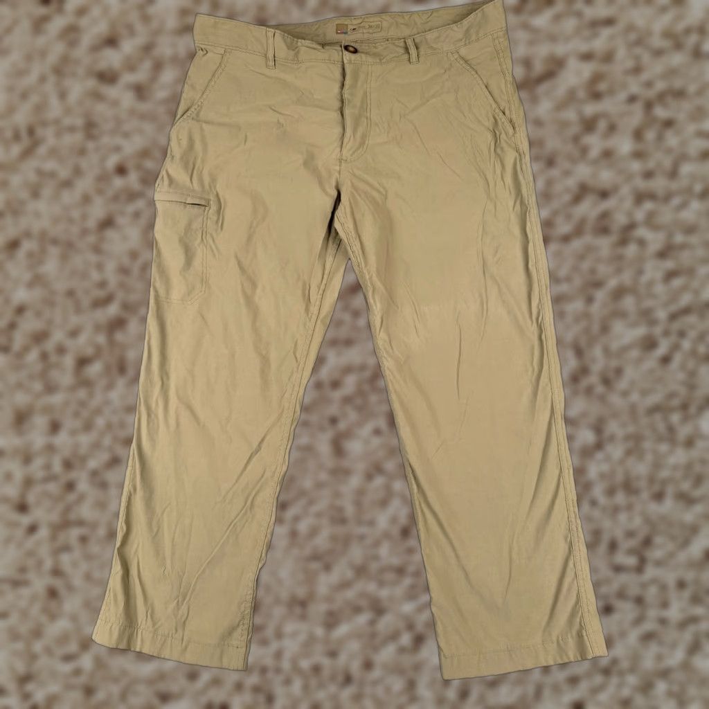 Vintage UB Tech Pants Men 38 Beige Straight Leg Cargo Pocket Nylon Hike Camp 38x30 Size US 38 / EU 54 - 1 Thumbnail