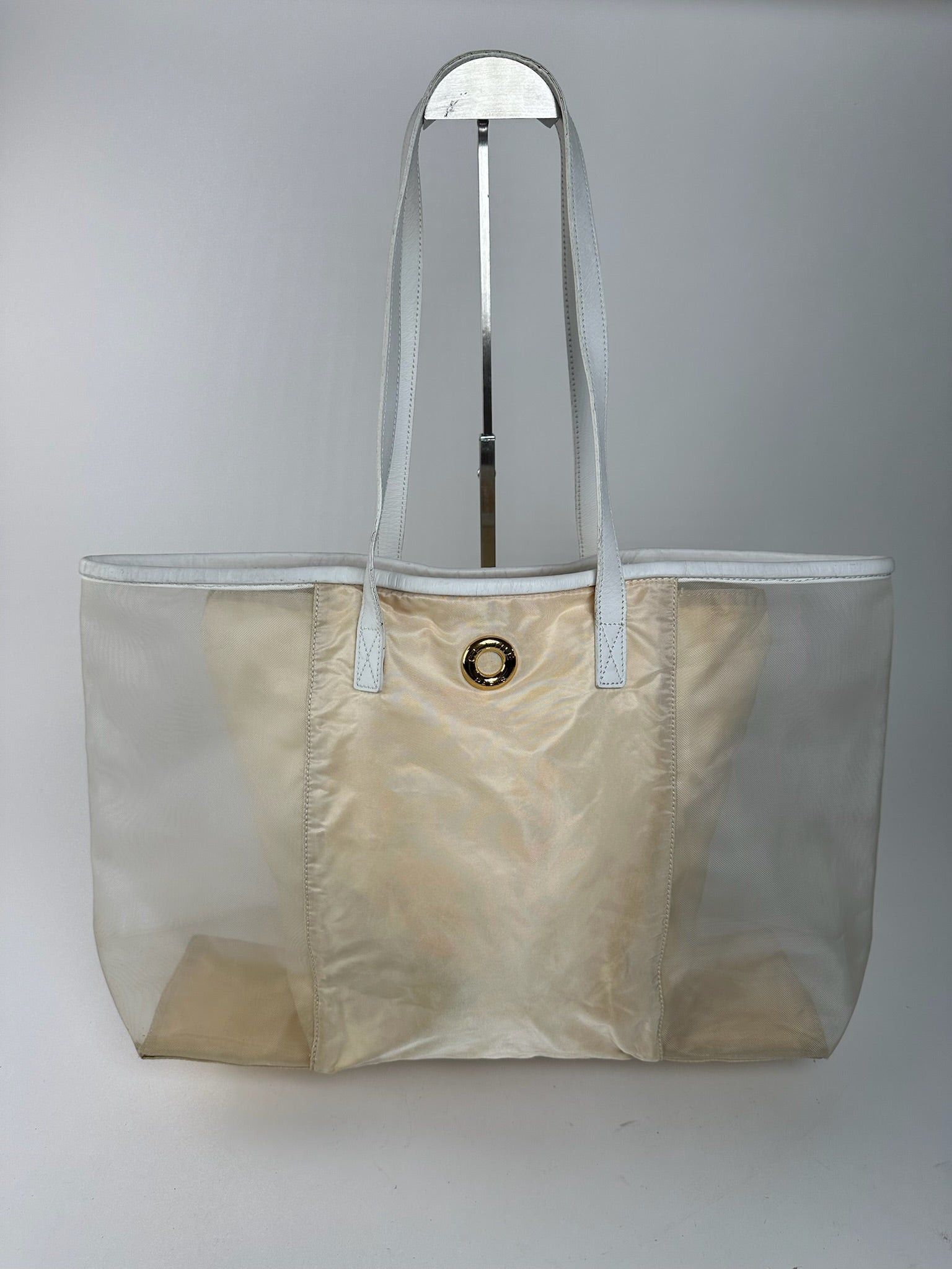 Celine Vintage Paris transparent shopper bag white Size ONE SIZE - 1 Thumbnail