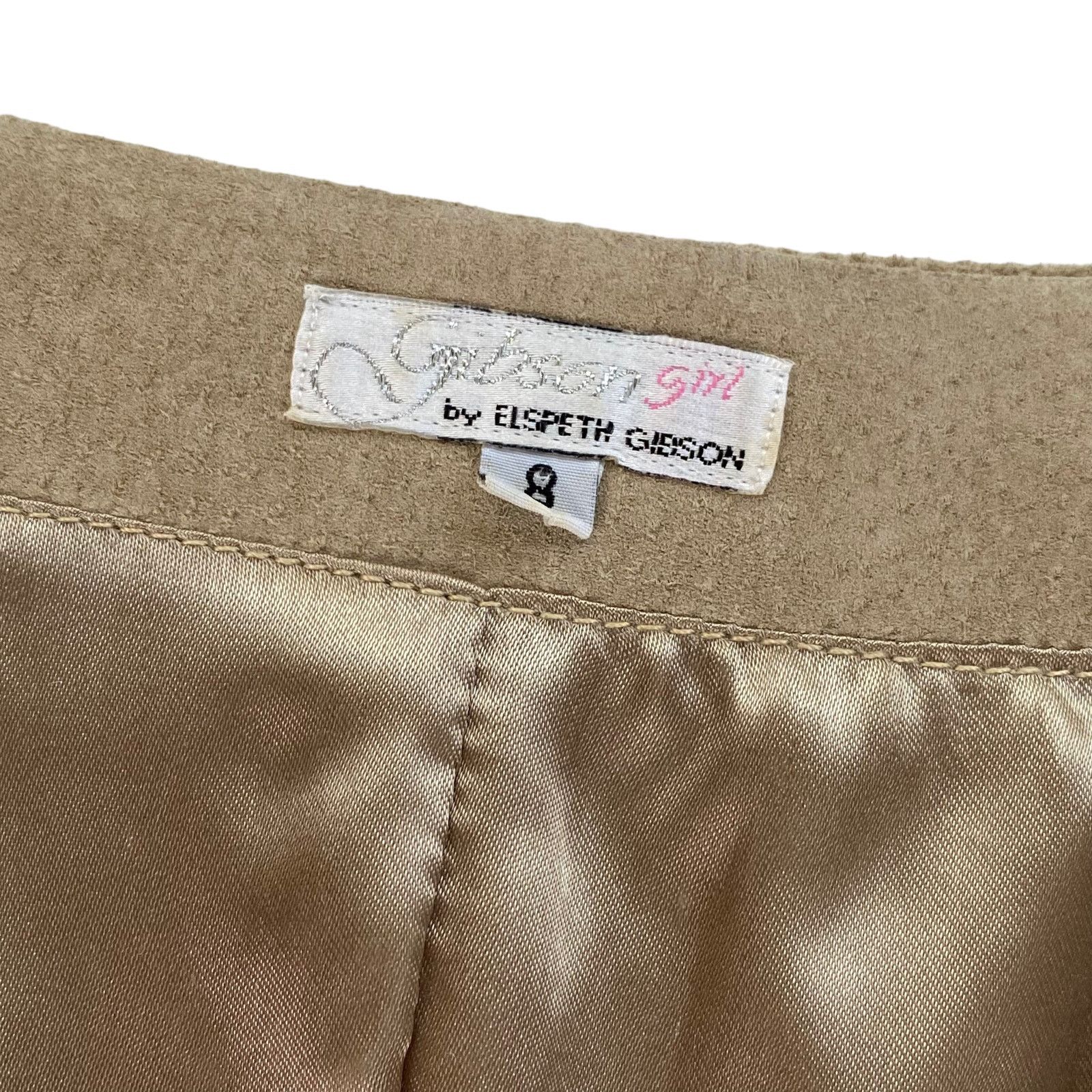 Other × Vintage Elspeth Gibson Y2K Vintage Beige Bell Sleeve Leather Jacket Size S / US 4 / IT 40 - 7 Thumbnail