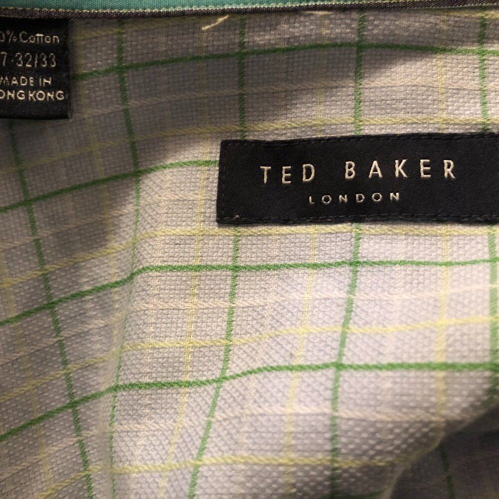 Ted Baker TED BAKER MEN'S 100%COTTON CASUAL SHIRT 17/32-33 Size US XL / EU 56 / 4 - 5 Thumbnail