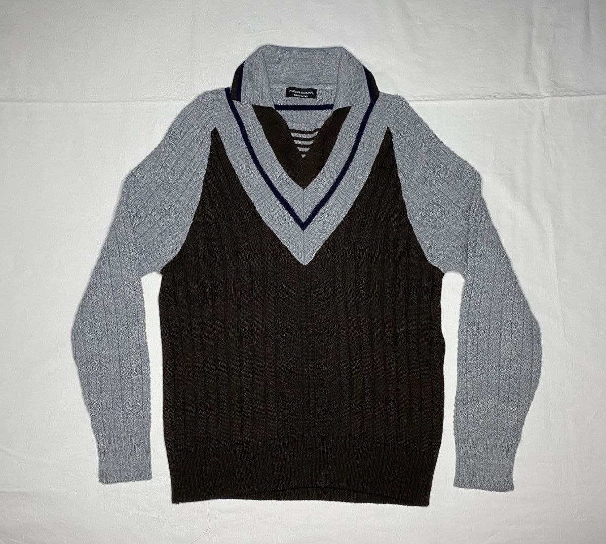 Costume National Costume National Women’s Collared Grey Wool Blend Sweater XL Size XL / US 12-14 / IT 48-50 - 1 Thumbnail